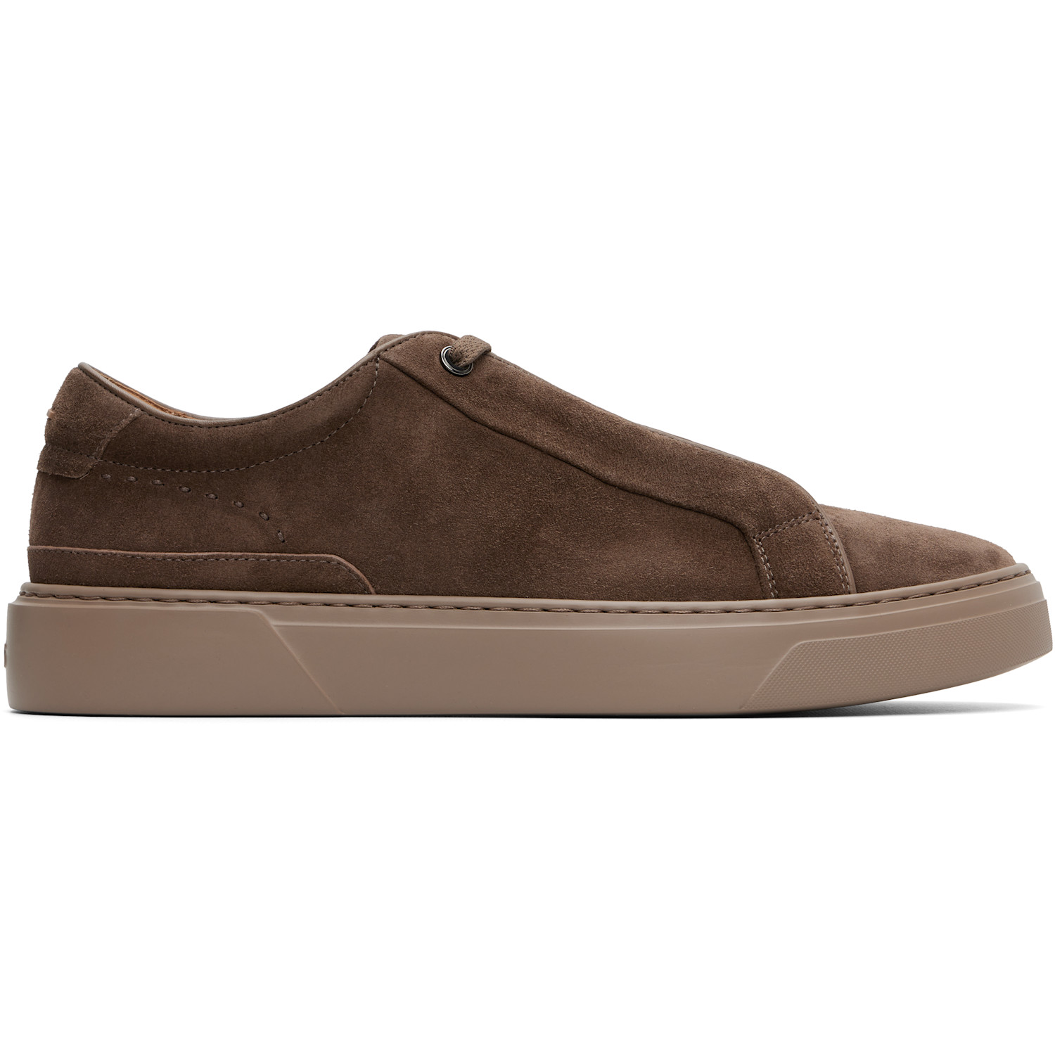 BOSS Taupe Gary Suede Sneakers