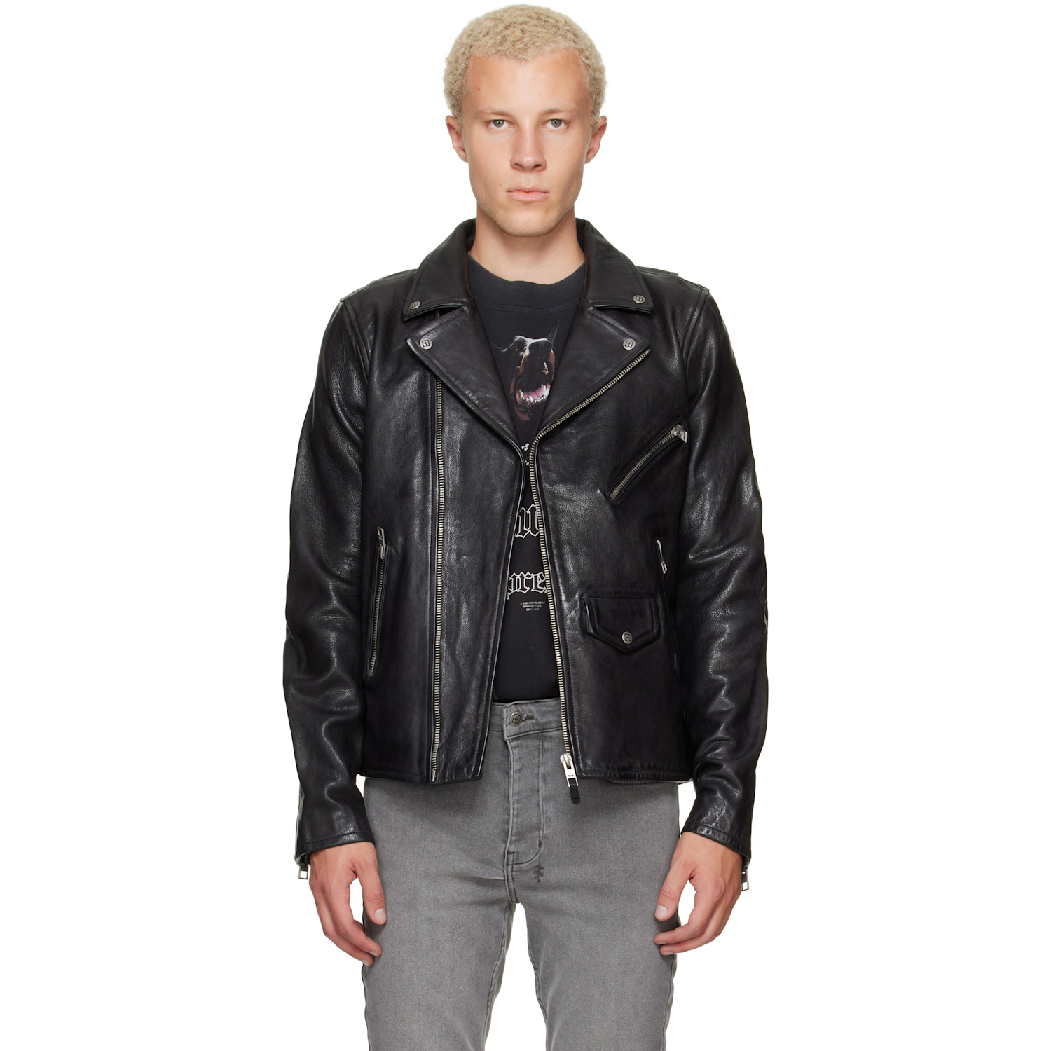 Ksubi Black Capitol Leather Jacket