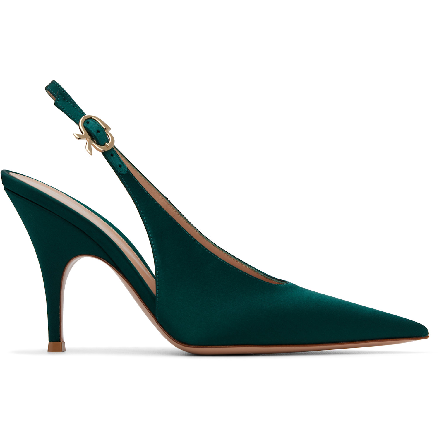 Gianvito Rossi Green Sofia Sling Heels