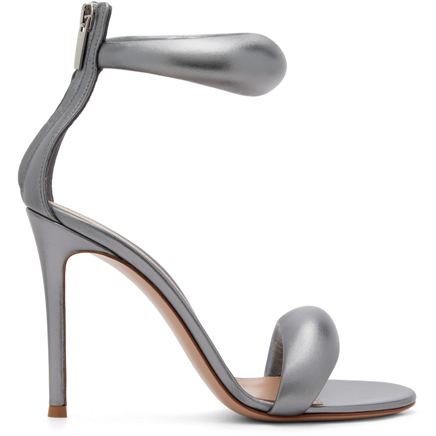 Gianvito Rossi Gunmetal Bijoux Heeled Sandals