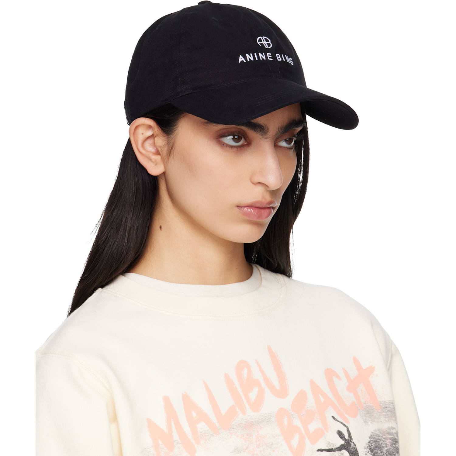  Anine Bing Black Jeremy Baseball Cap 