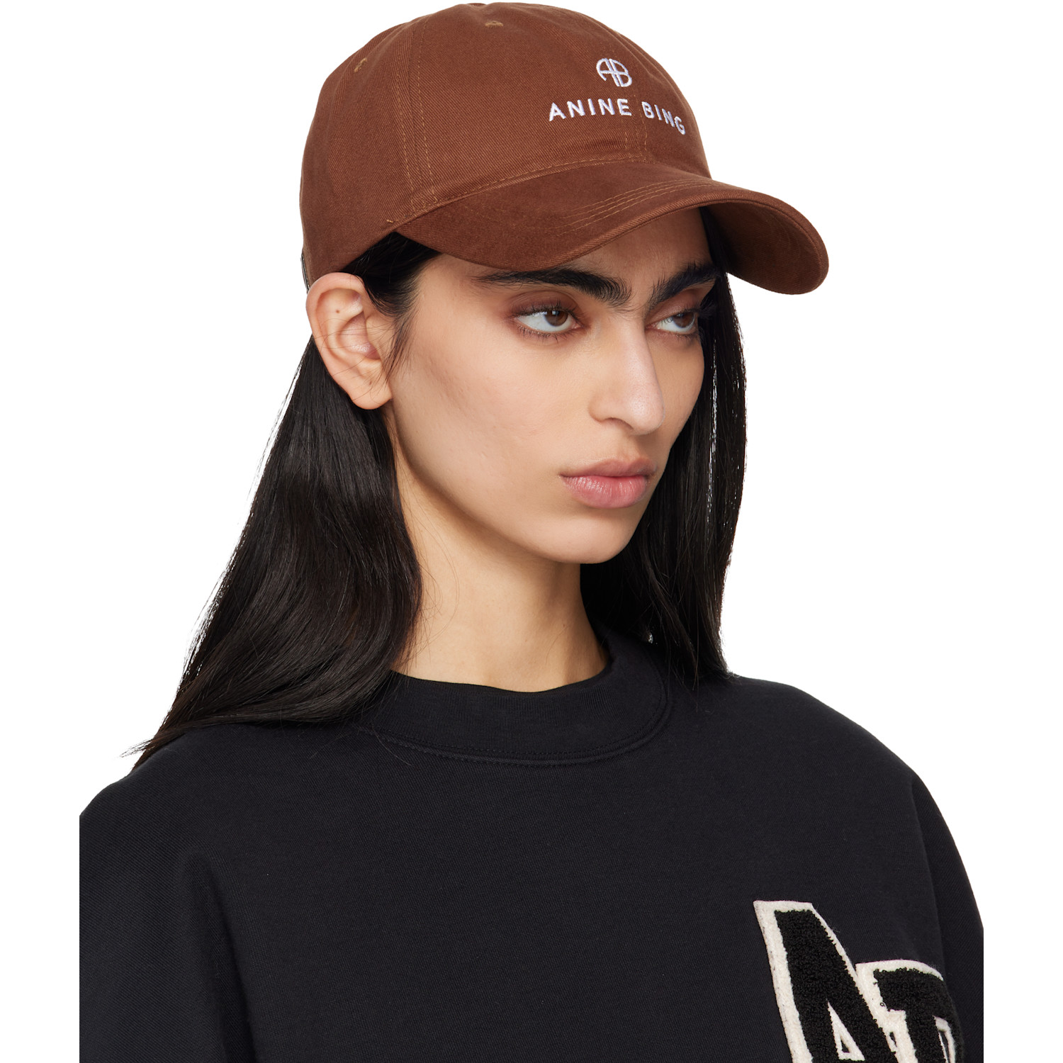  Anine Bing Brown Jeremy Baseball Cap 
