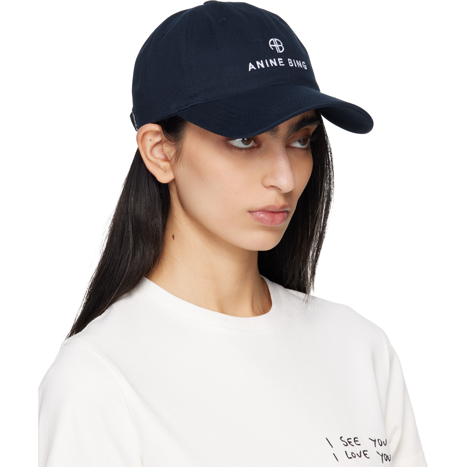  Anine Bing Navy Jeremy Baseball Cap 