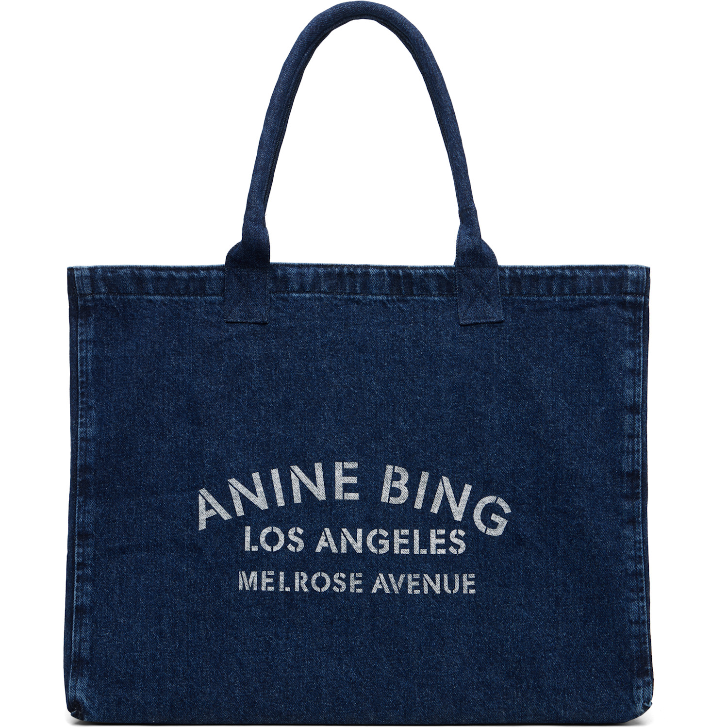 ANINE BING Blue Leo Denim Tote