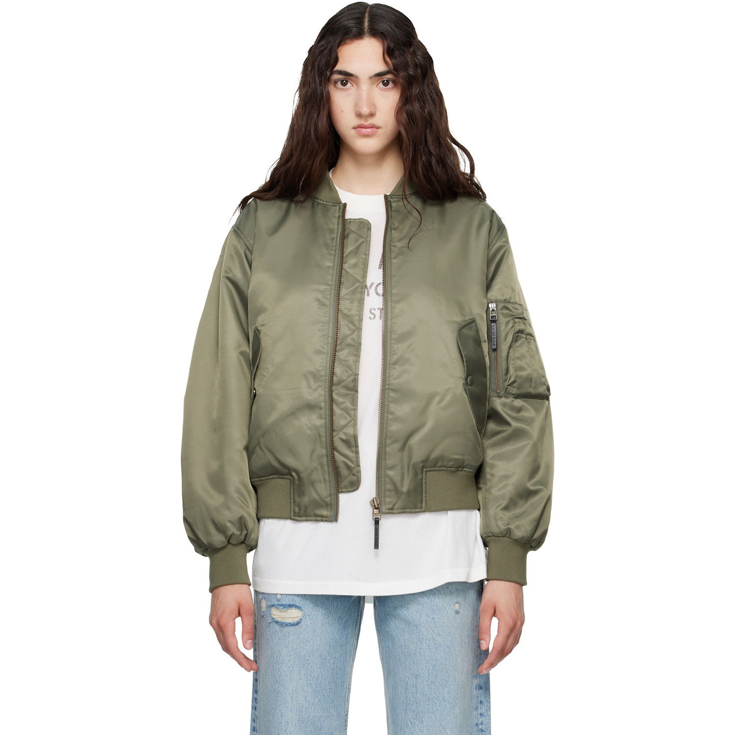ANINE BING Khaki Leon Bomber Jacket