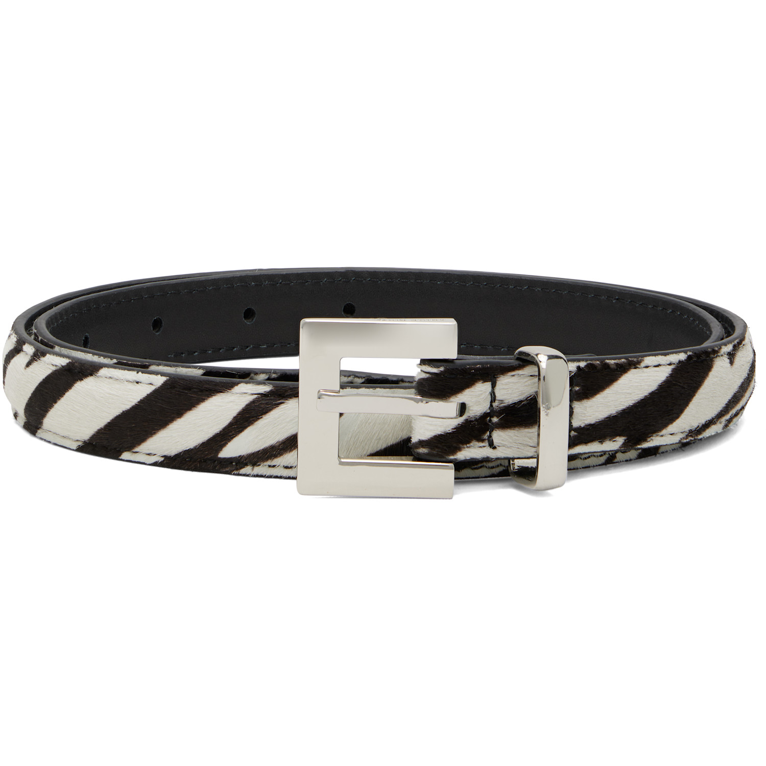 ANINE BING Black & White Nicola Belt