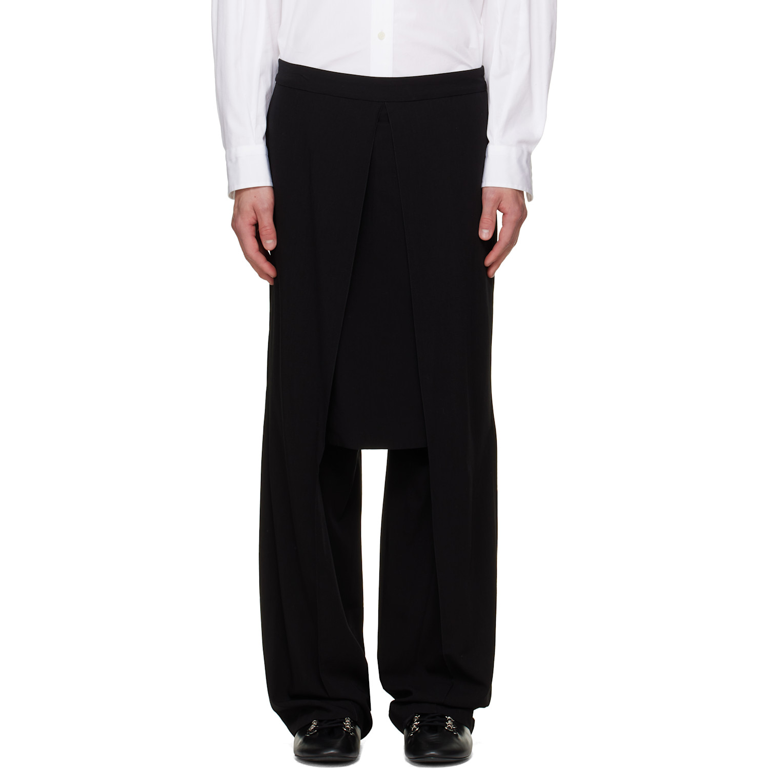 Avavav Black Petronella Overlay Skirt Suit Trousers