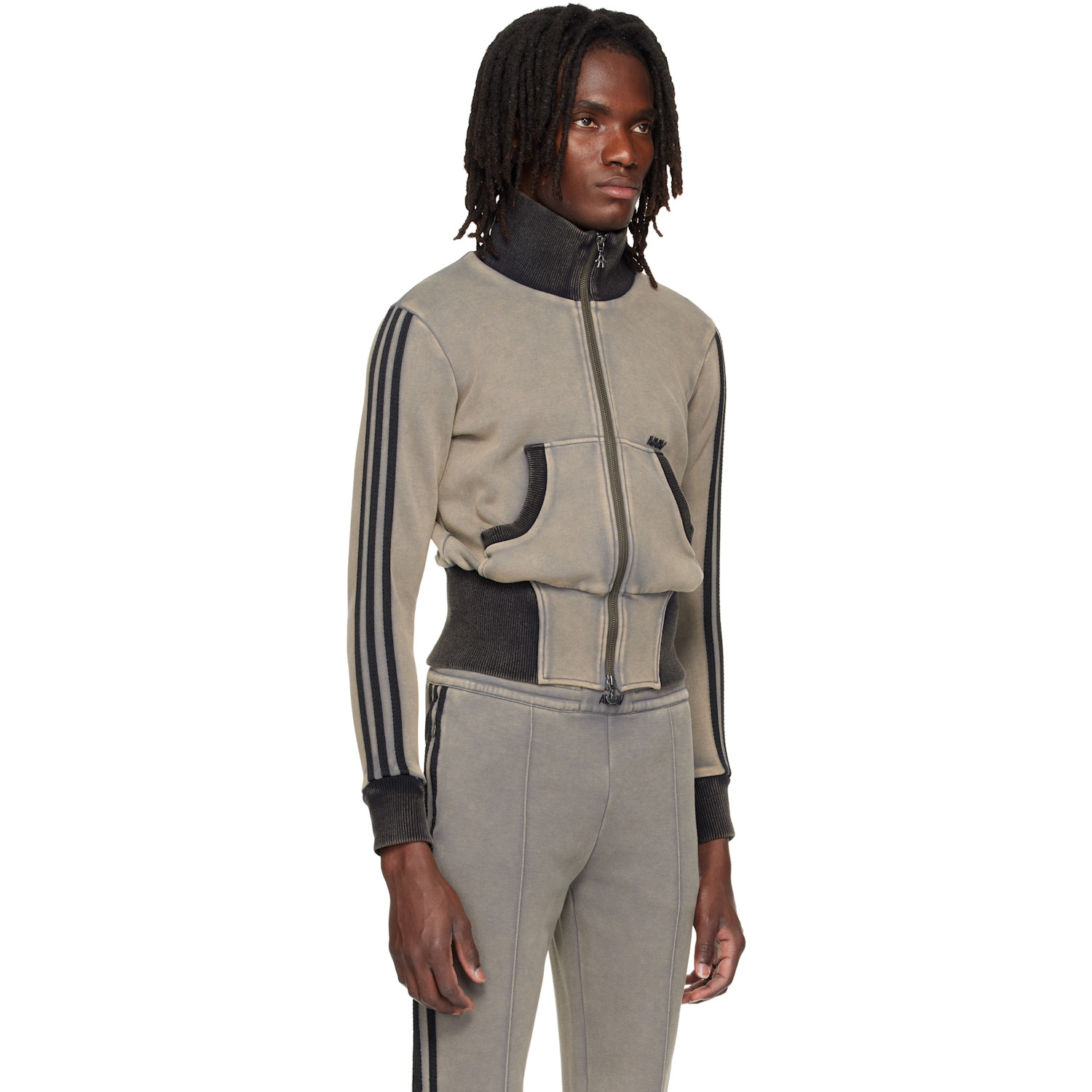  Avavav Gray Adidas Originals Edition Cropped Track Jacket 