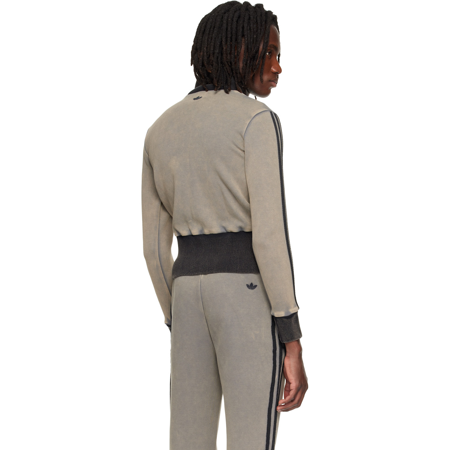  Avavav Gray Adidas Originals Edition Cropped Track Jacket 