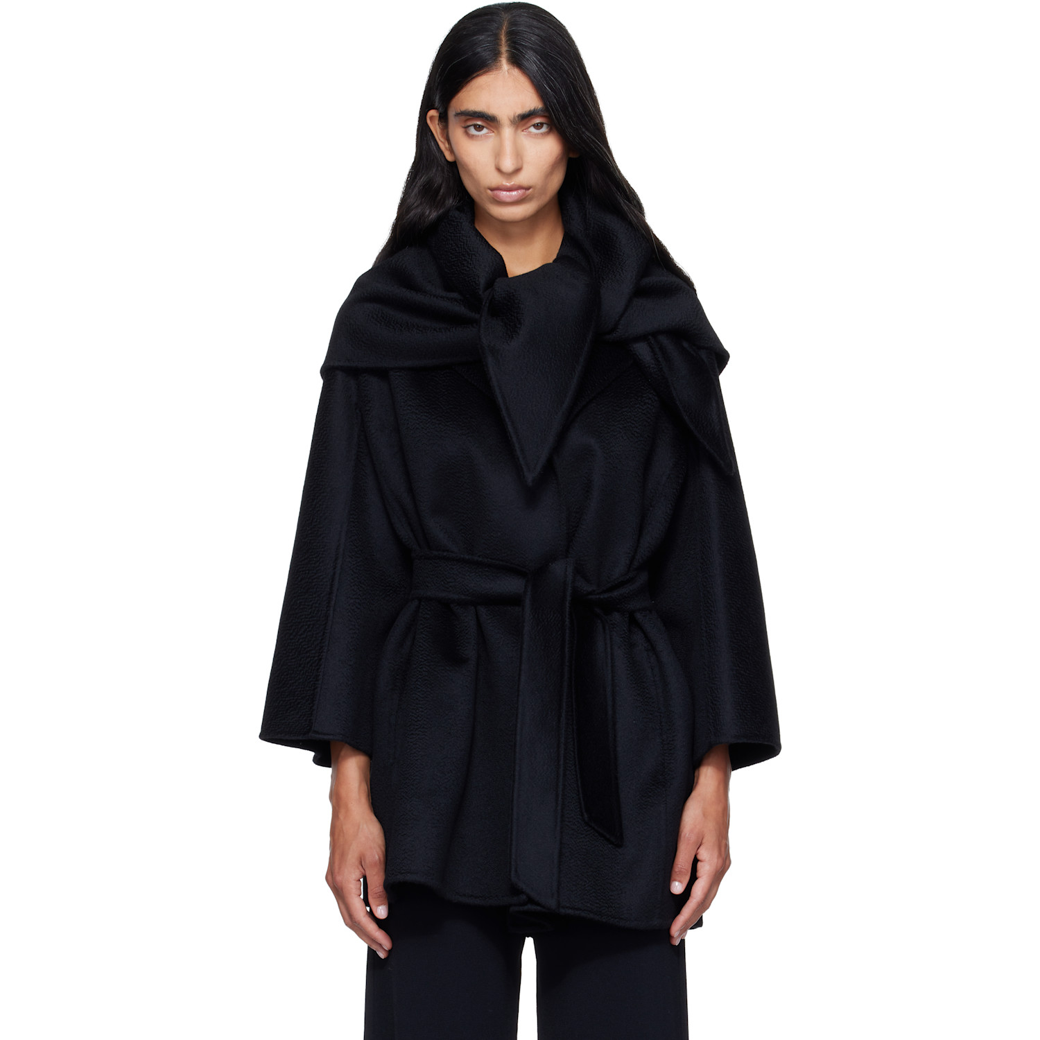 Max Mara Black Detto Cashmere Coat