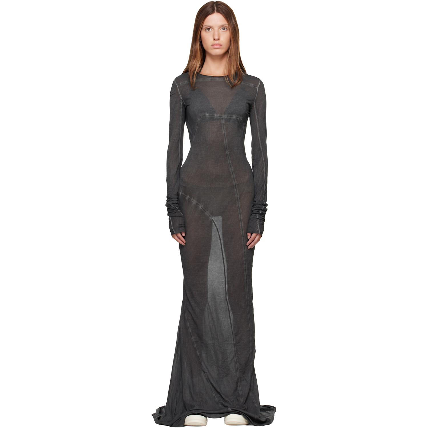 Rick Owens DRKSHDW Black Tower Simple Edfu Maxi Dress
