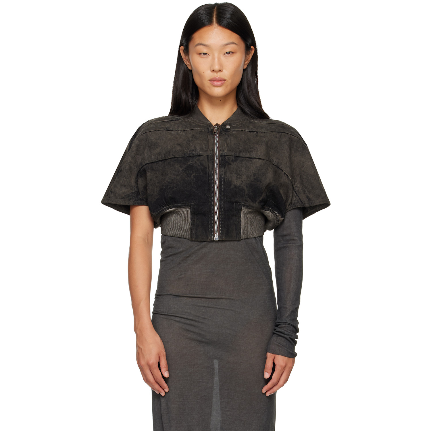 Rick Owens DRKSHDW Gray Tower Tatlin Bomber Jacket