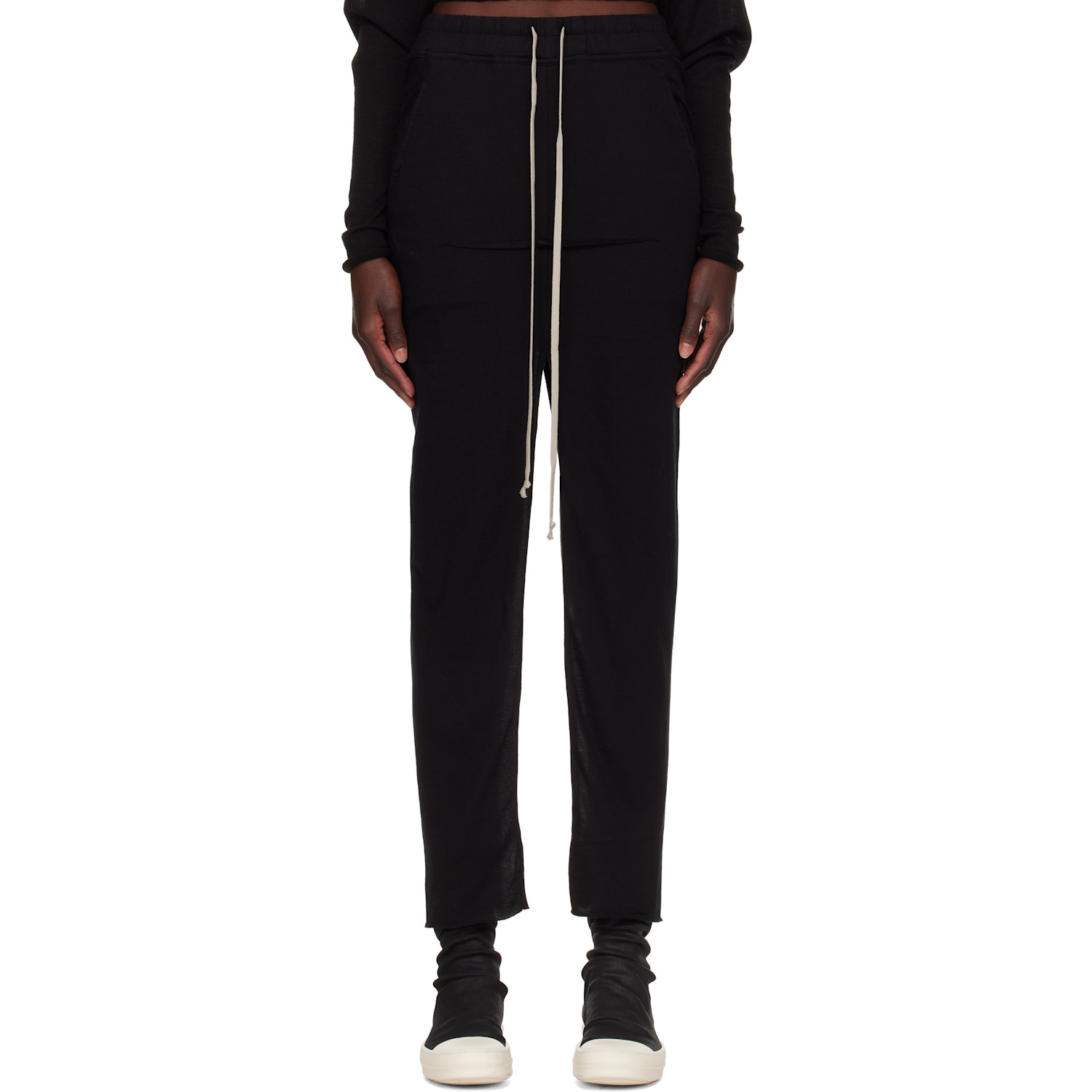 Rick Owens DRKSHDW Black Tower Pull On Sliced Pillar Maxi Skirt