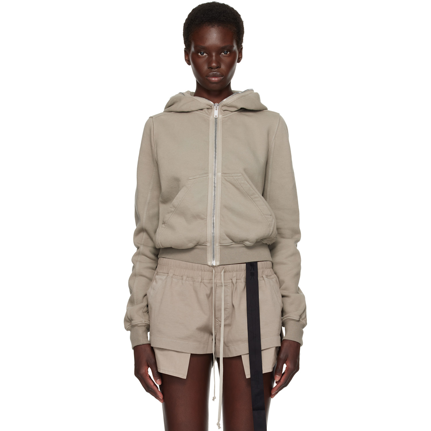 Rick Owens DRKSHDW Gray Tower Small Hoodie