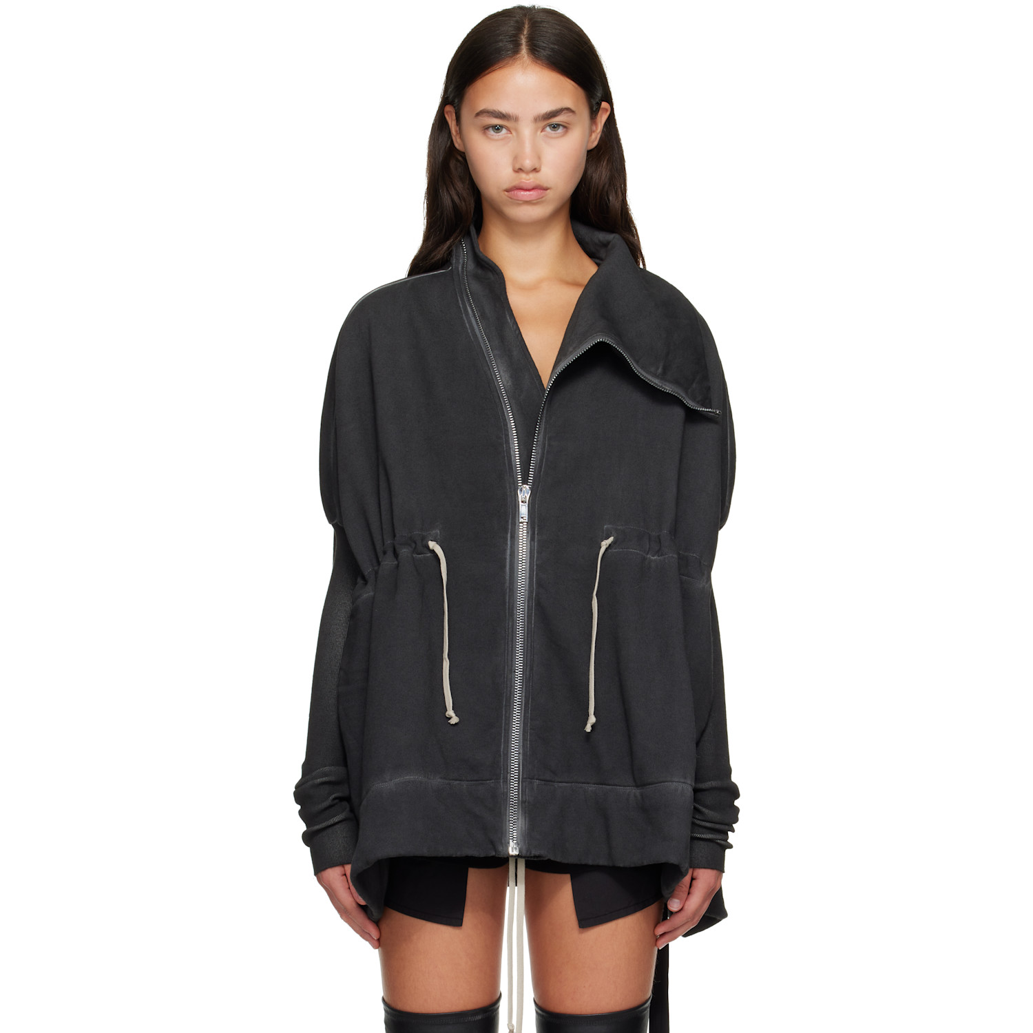 Rick Owens DRKSHDW Black Tower Mountain Sail Sweater
