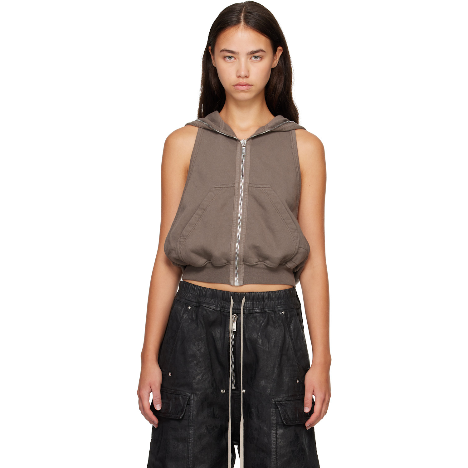 Rick Owens DRKSHDW Gray Tower Cyclops Sl Hoodie