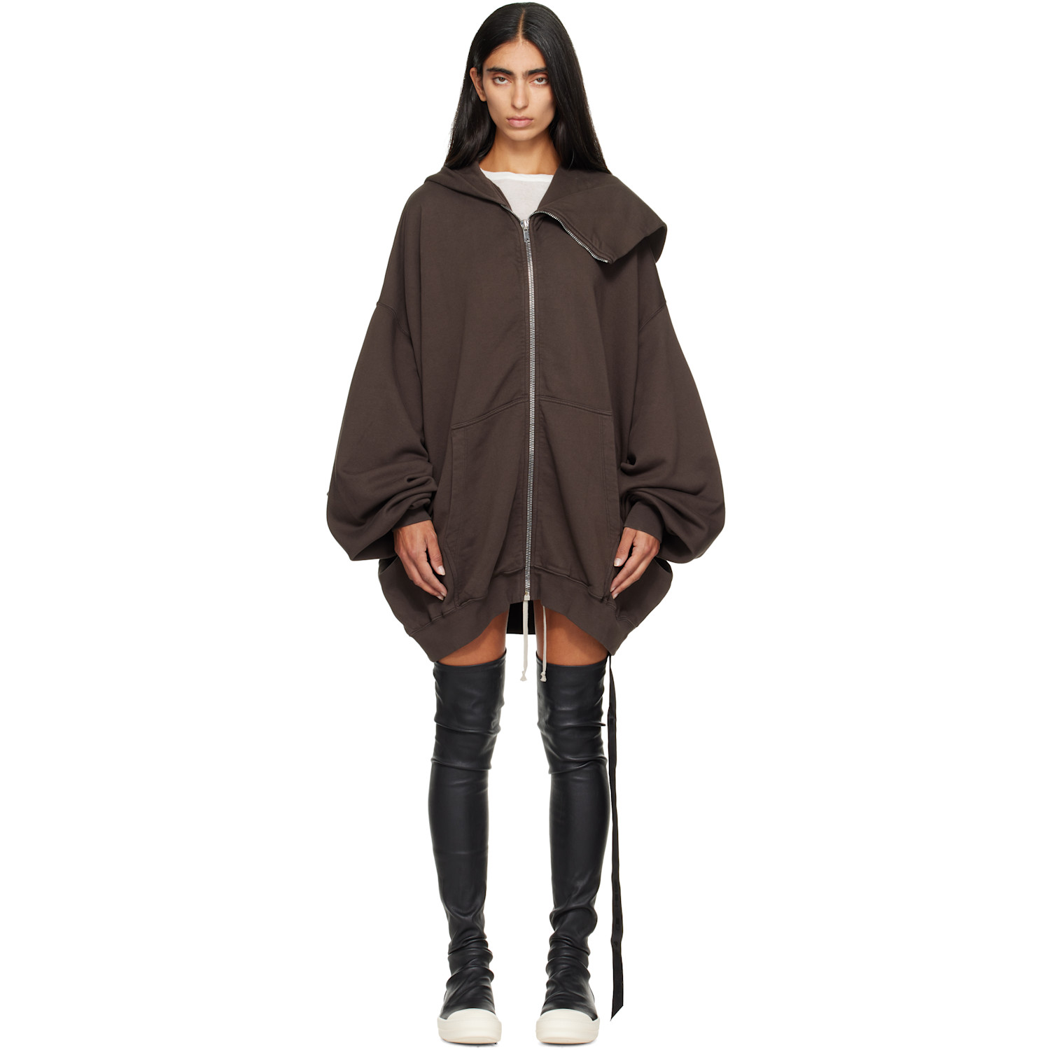 Rick Owens DRKSHDW Gray Tower Mountain Hun Hoodie