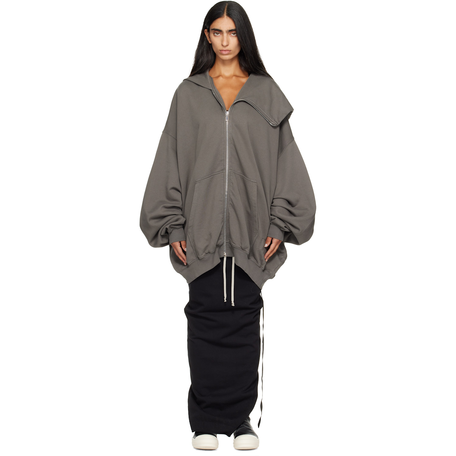 Rick Owens DRKSHDW Gray Tower Mountain Hun Hoodie