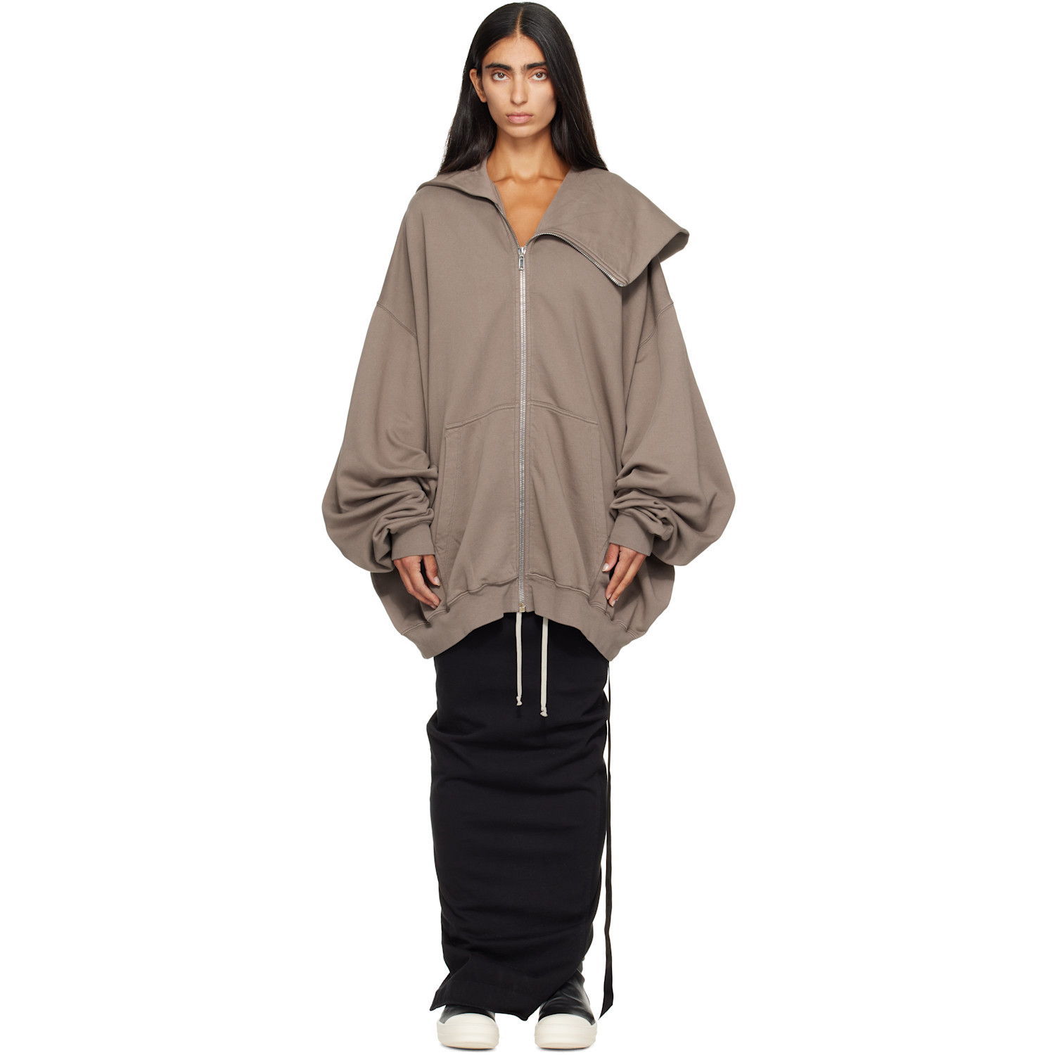 Rick Owens DRKSHDW Gray Tower Mountain Hun Hoodie