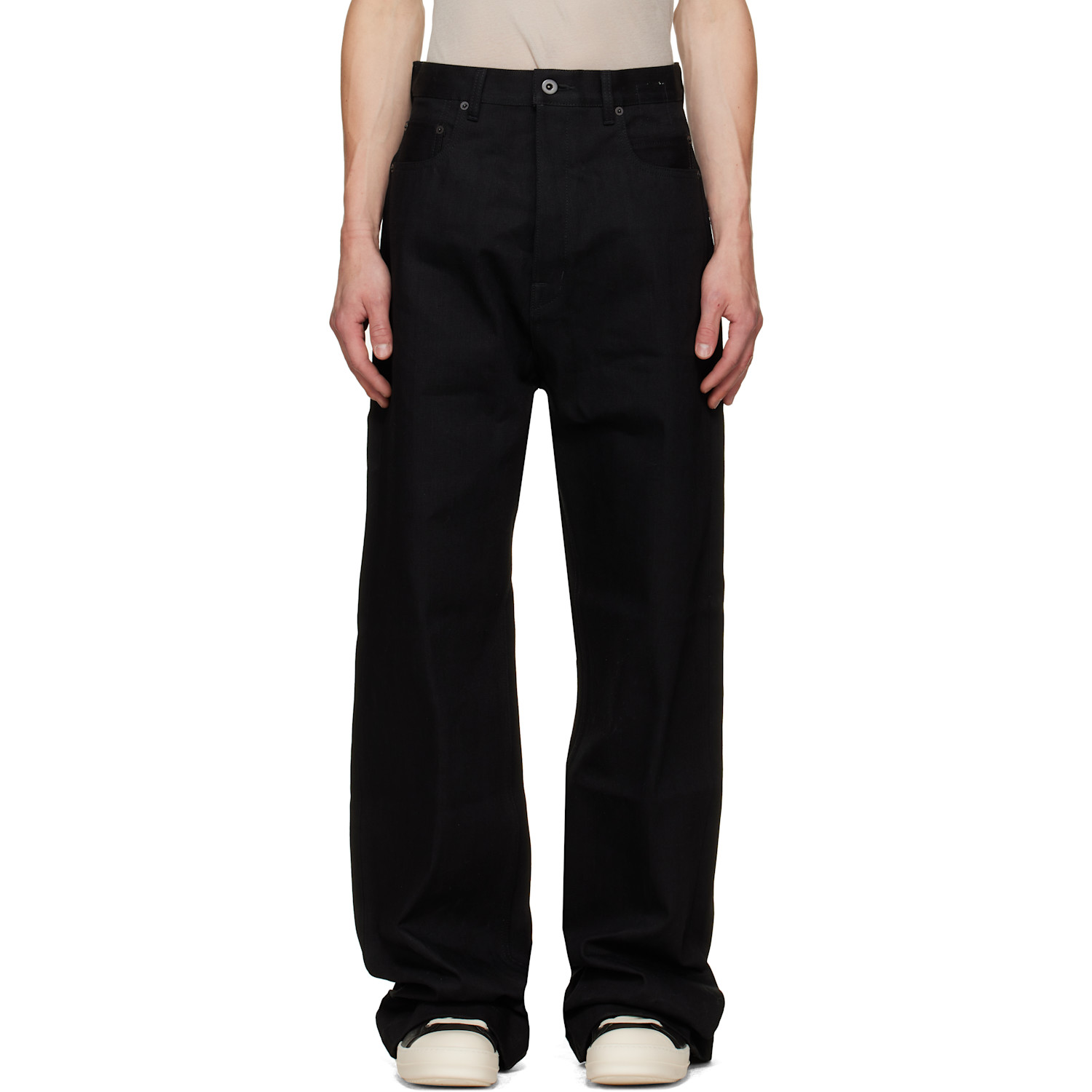 Rick Owens DRKSHDW Black Tower Strobe Jeans