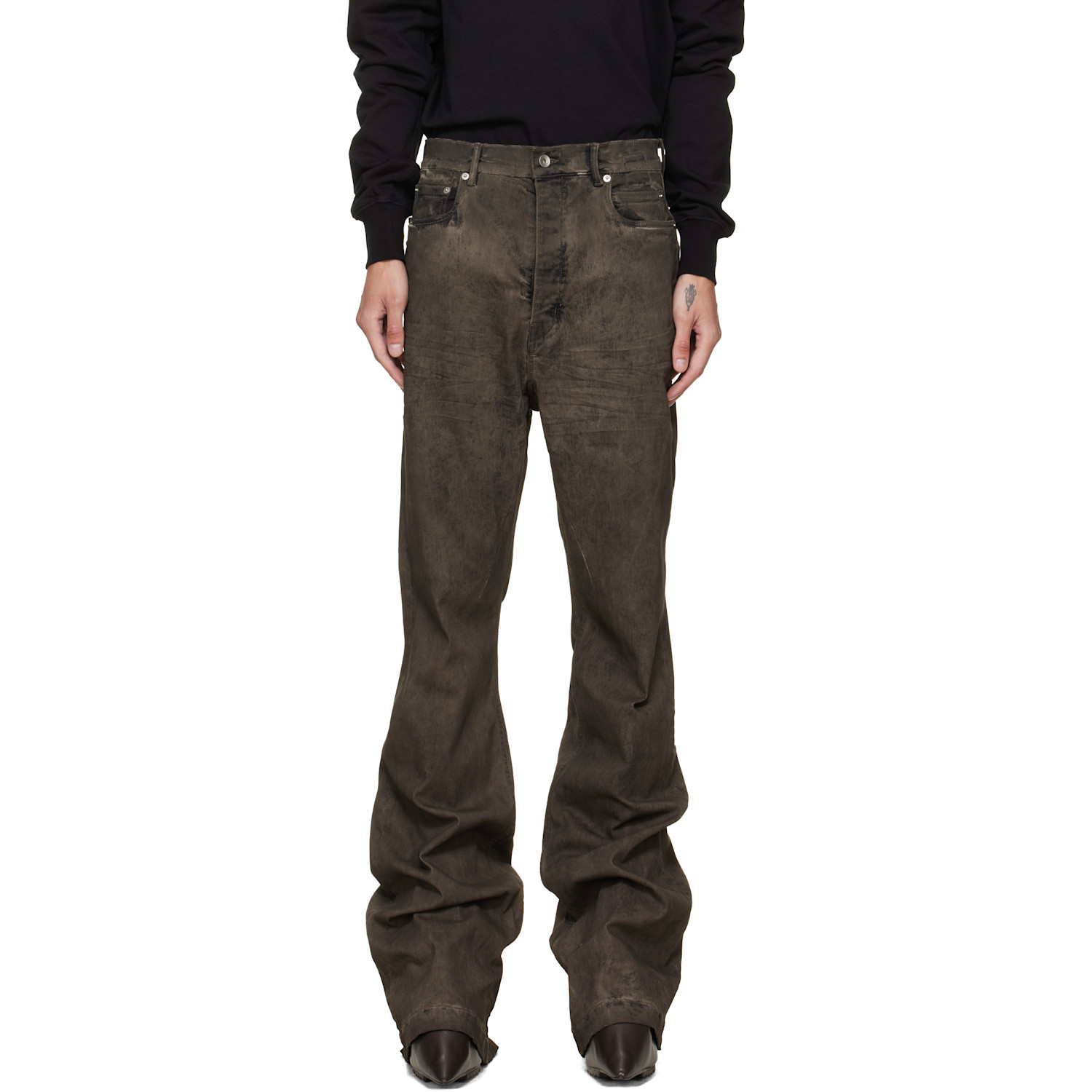 Rick Owens DRKSHDW Gray Tower Bolan Bootcut Jeans