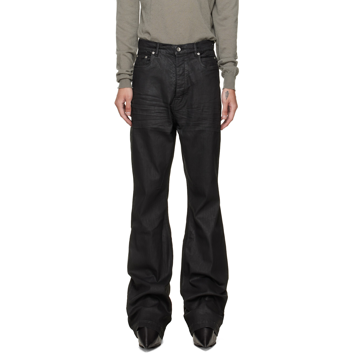 Rick Owens DRKSHDW Black Tower Bolan Bootcut Jeans