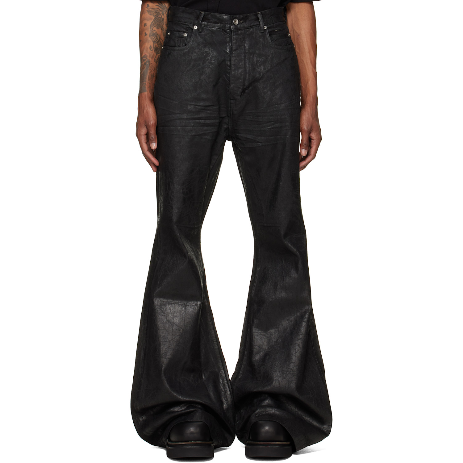 Rick Owens DRKSHDW Black Tower Bolan Bootcut Jeans