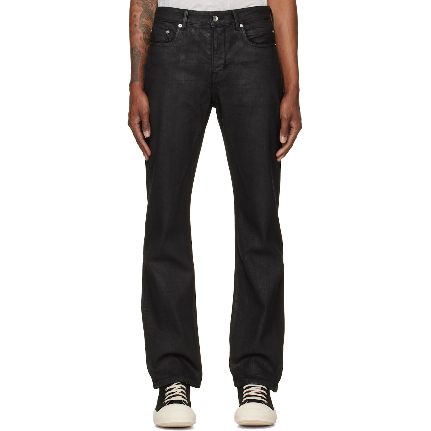 Rick Owens DRKSHDW Black Tower Fog Cut Jeans