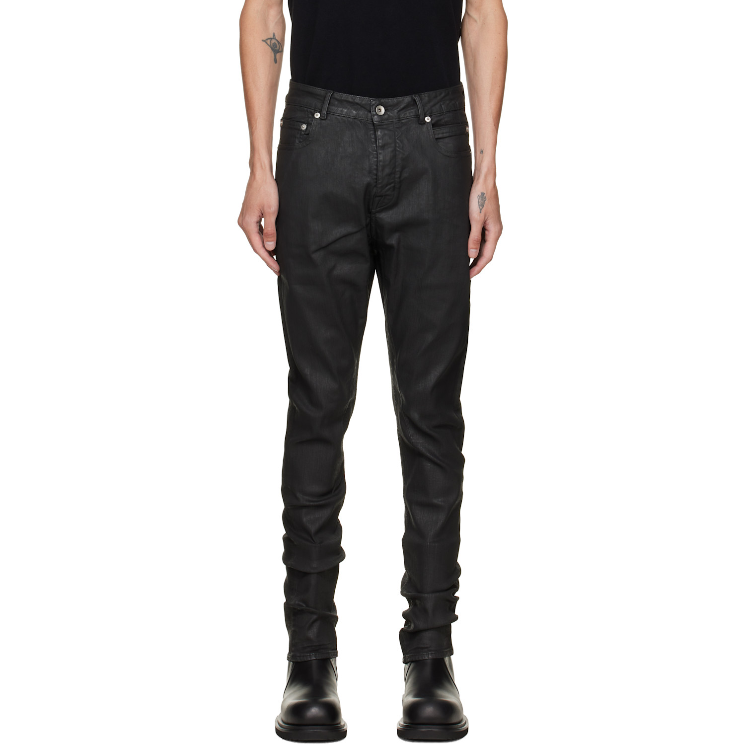 Rick Owens DRKSHDW Black Tower Detroit Cut Jeans