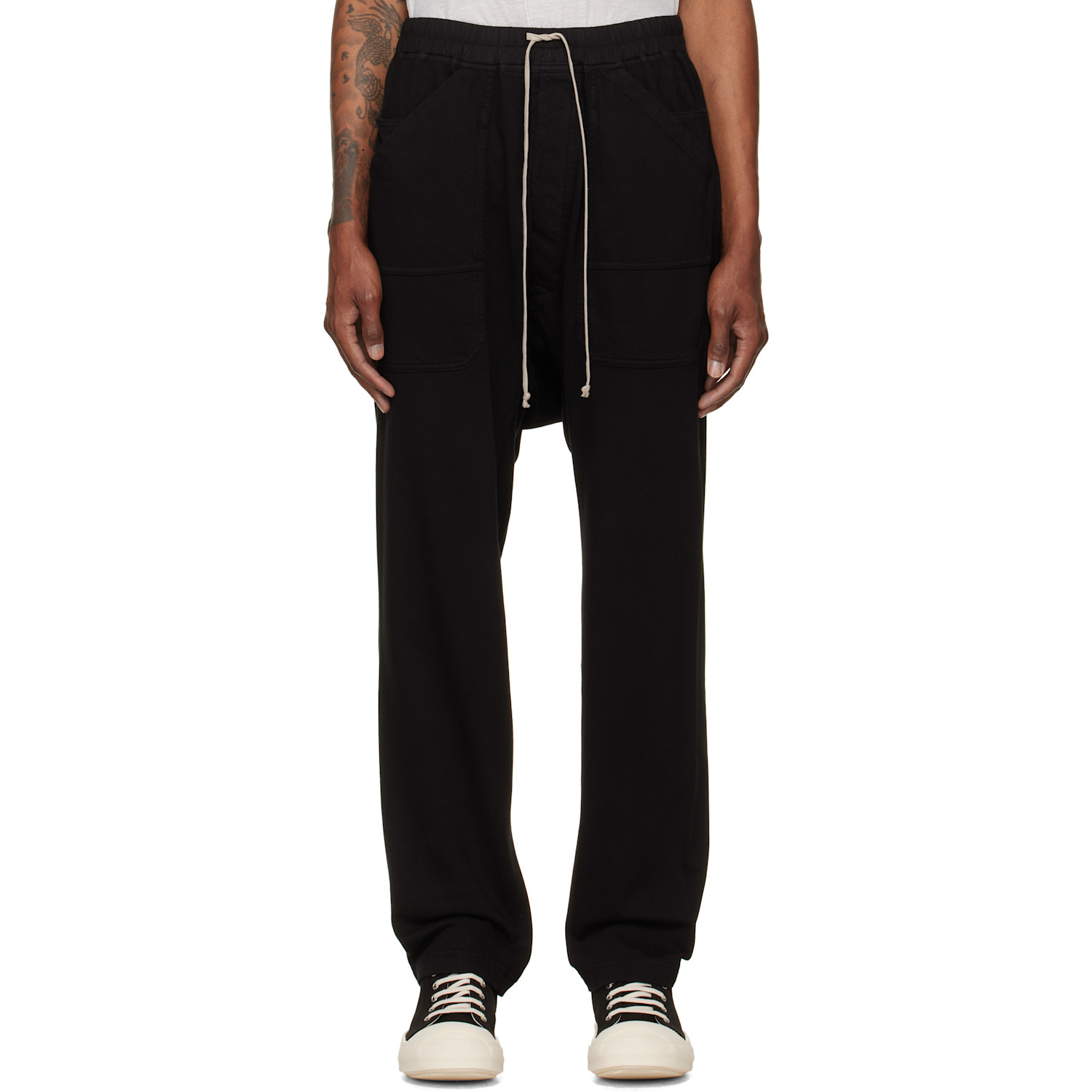 Rick Owens DRKSHDW Black Tower Classic Drawstring Cargo Pants