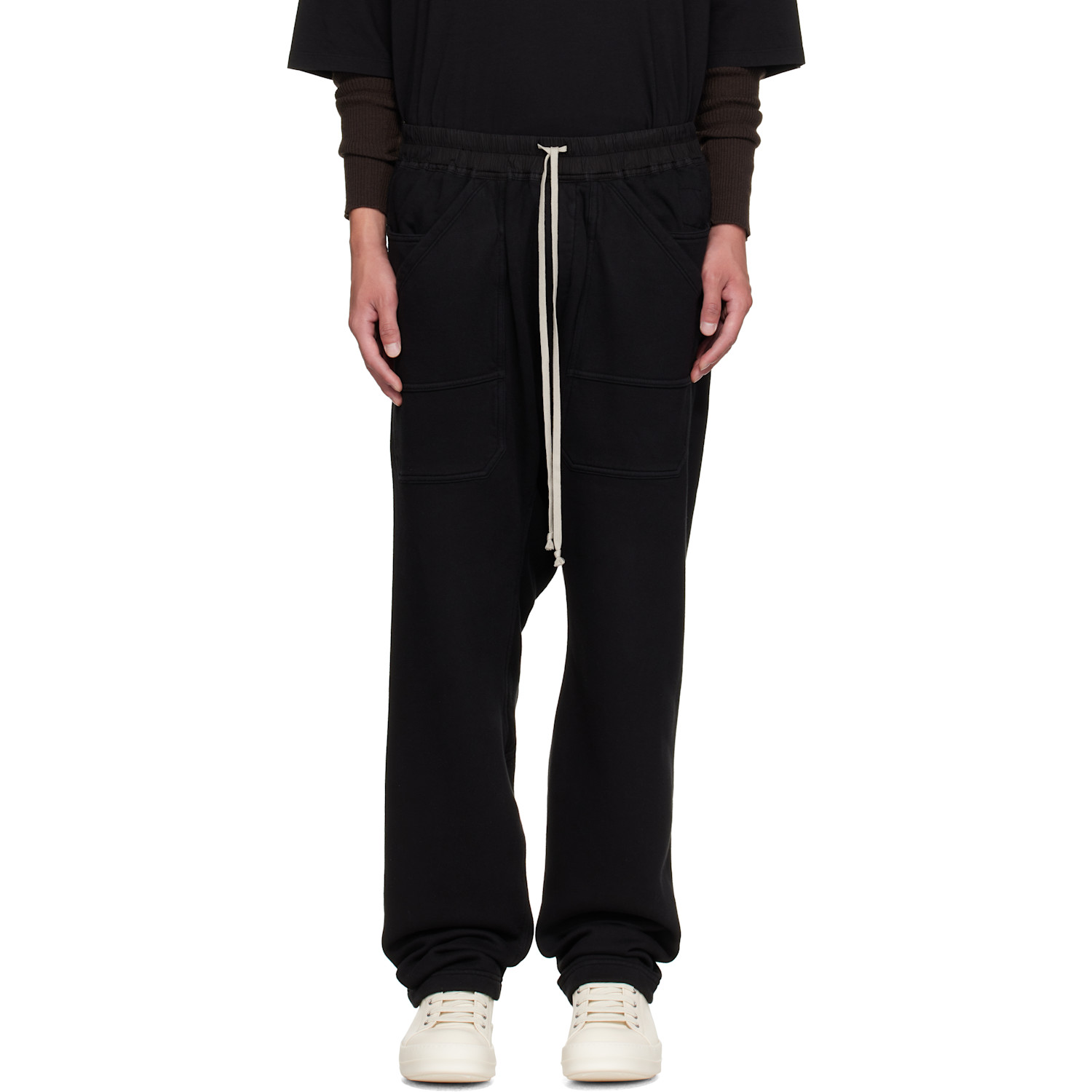 Rick Owens DRKSHDW Black Tower Classic Drawstring Cargo Pants