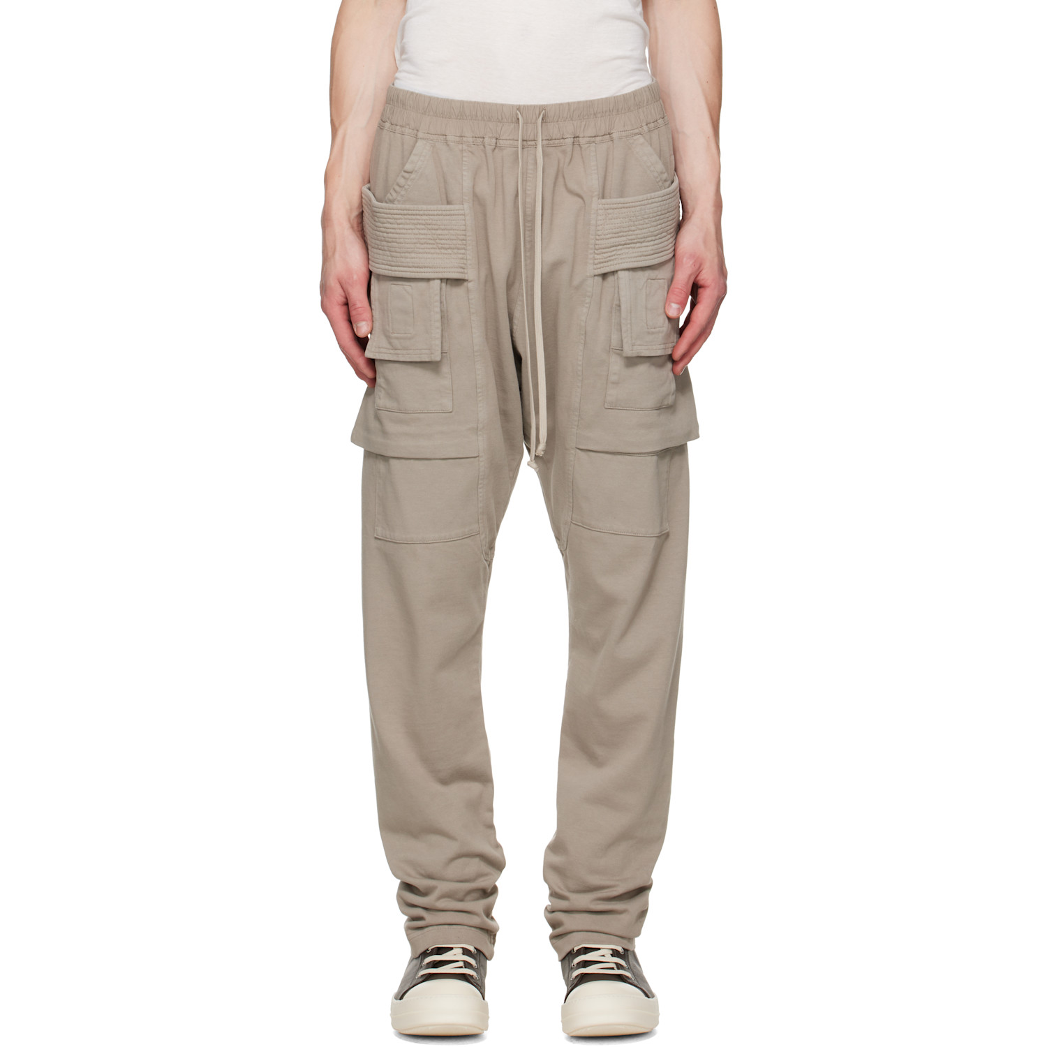 Rick Owens DRKSHDW Gray Tower Creatch Cargo Drawstring Pants