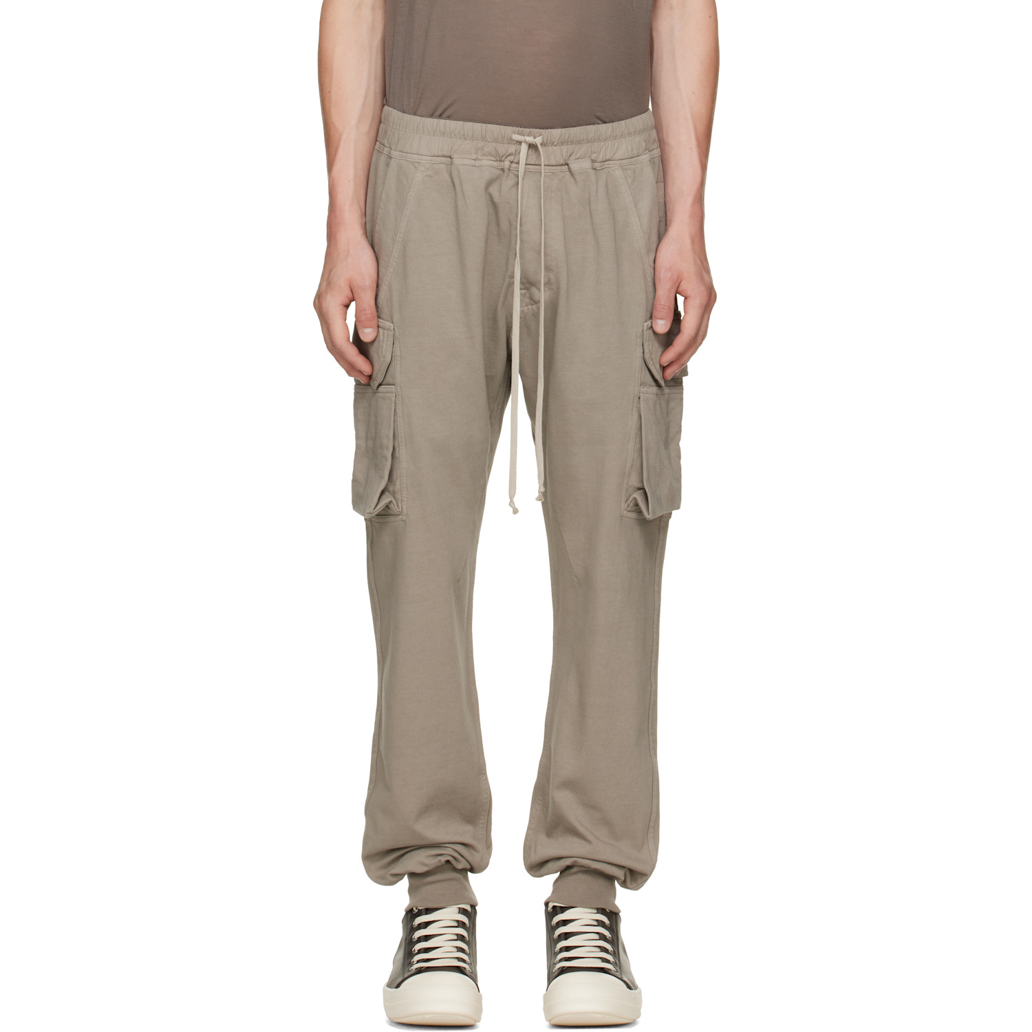 Rick Owens DRKSHDW Taupe Tower Mastodon Cut Sweatpants