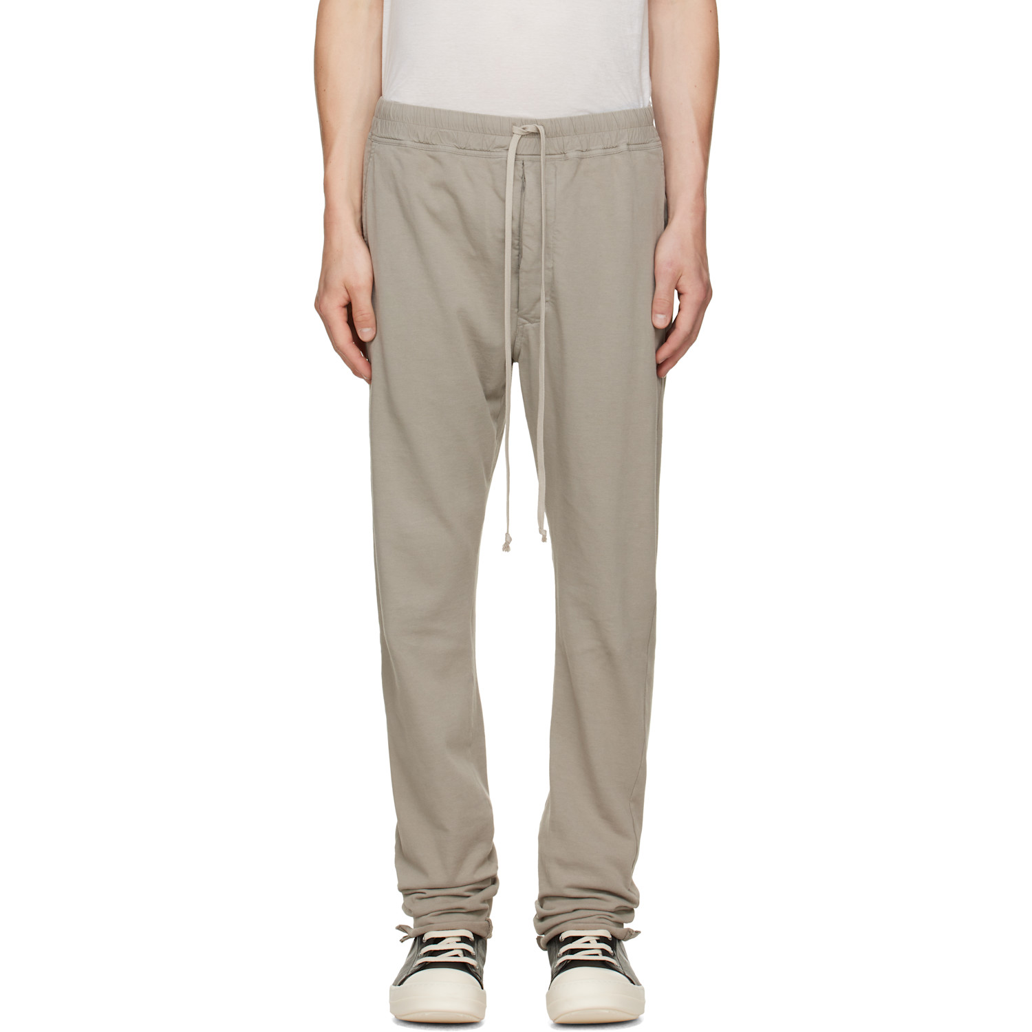 Rick Owens DRKSHDW Taupe Tower Berlin Drawstring Sweatpants