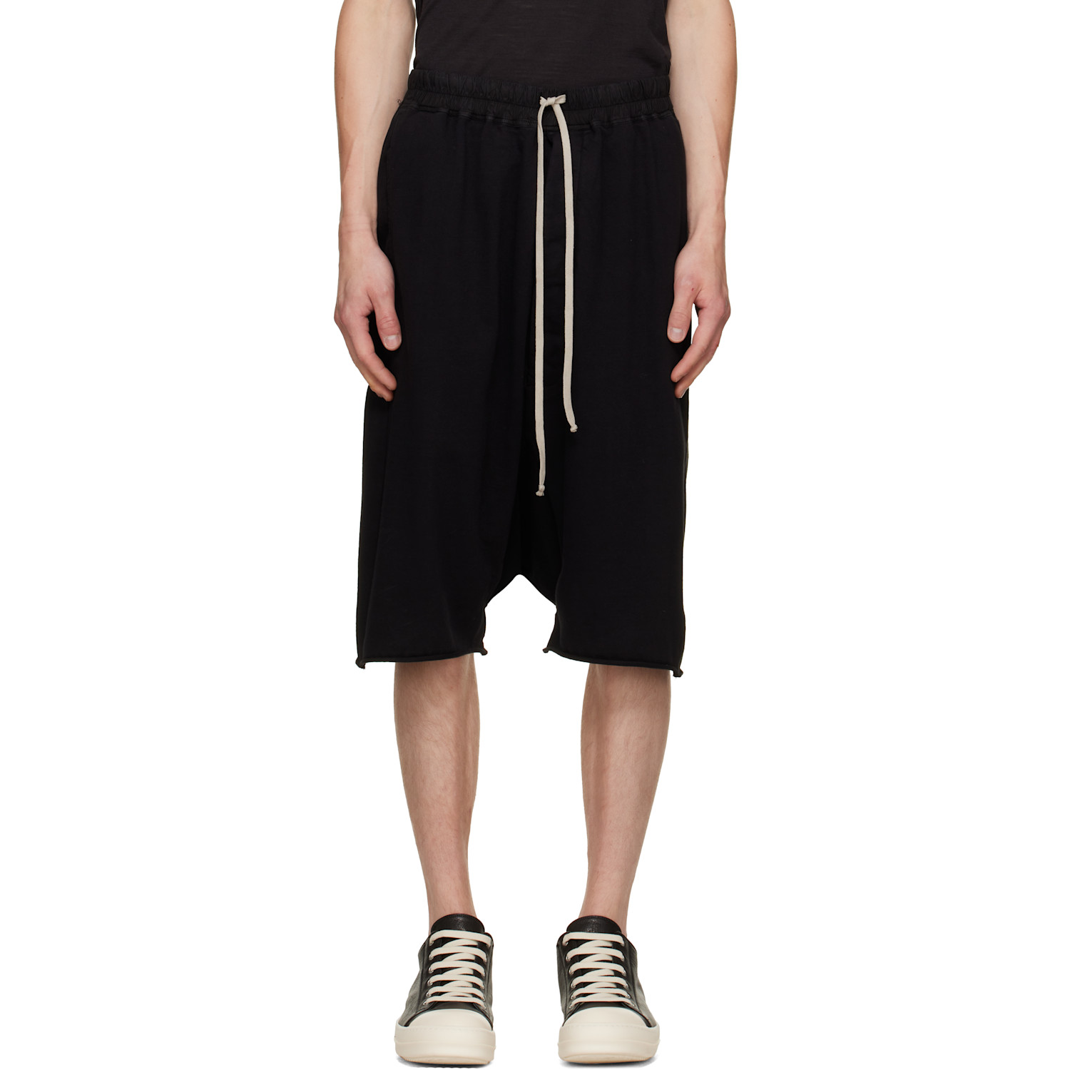 Rick Owens DRKSHDW Black Tower Drawstring Pods Shorts