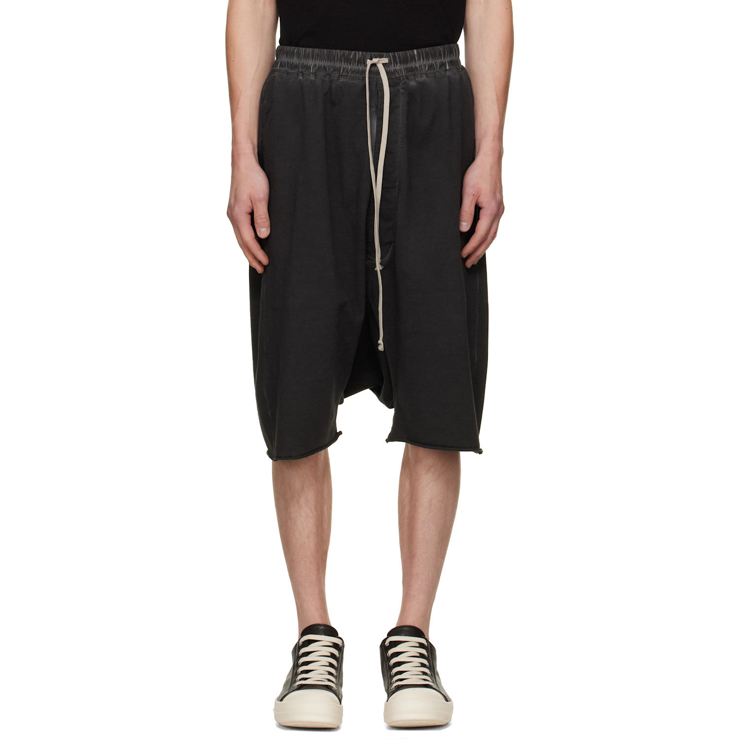 Rick Owens DRKSHDW Black Tower Drawstring Pods Shorts