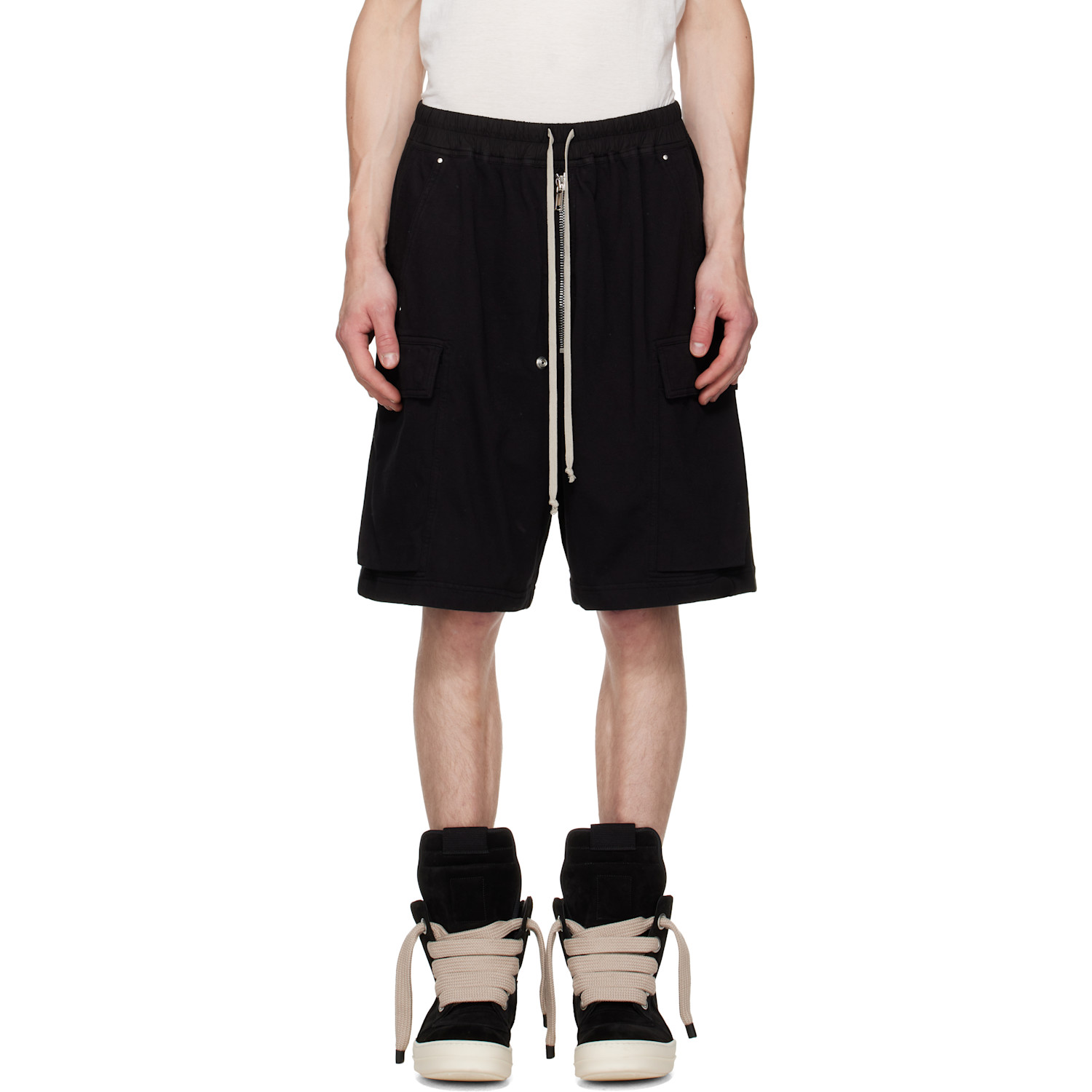 Rick Owens DRKSHDW Black Tower Creatch Cargo Pods Shorts