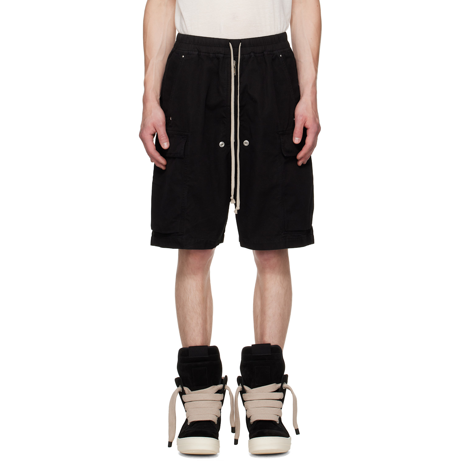 Rick Owens DRKSHDW Black Tower Cargobela Shorts