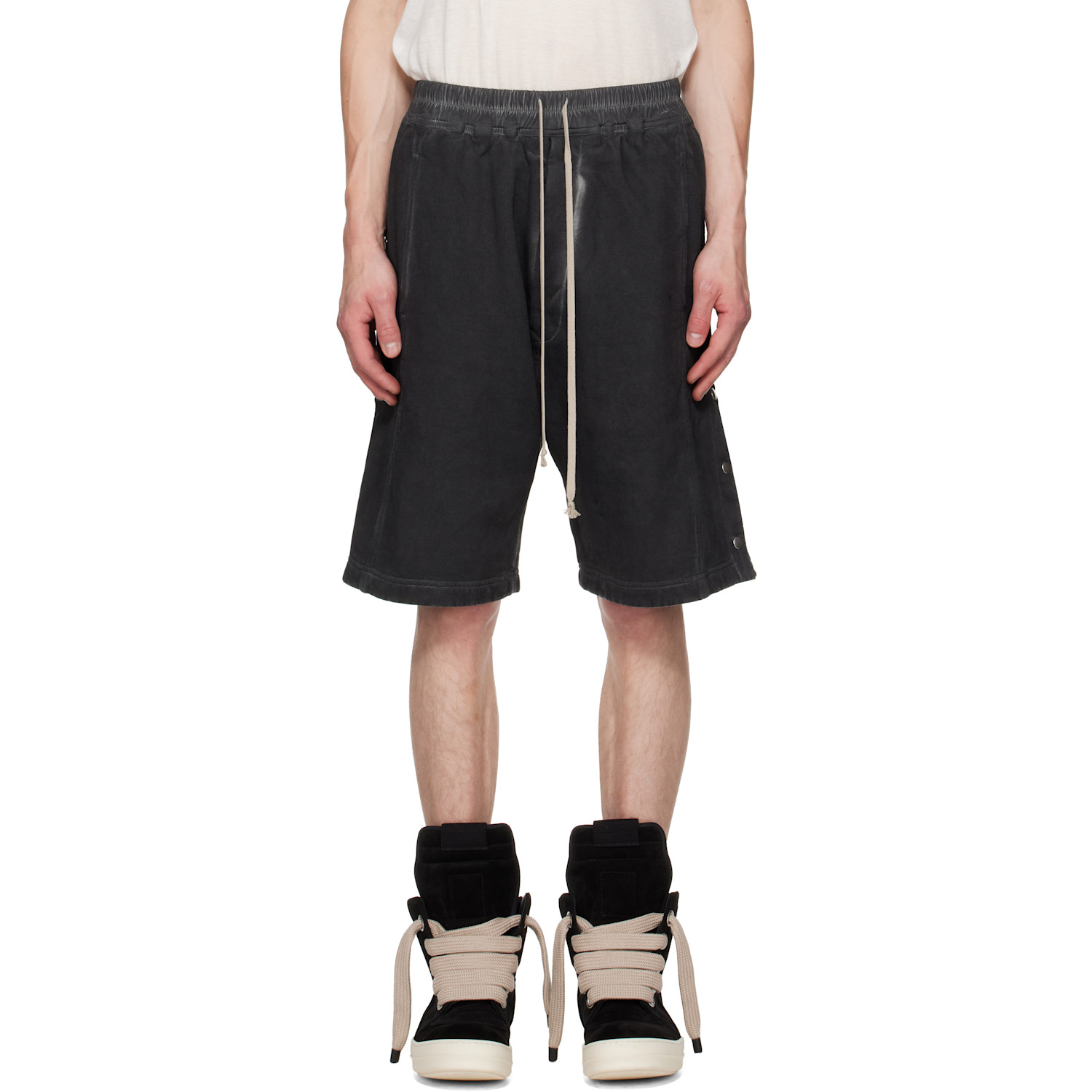 Rick Owens DRKSHDW Black Tower Pusher Shorts