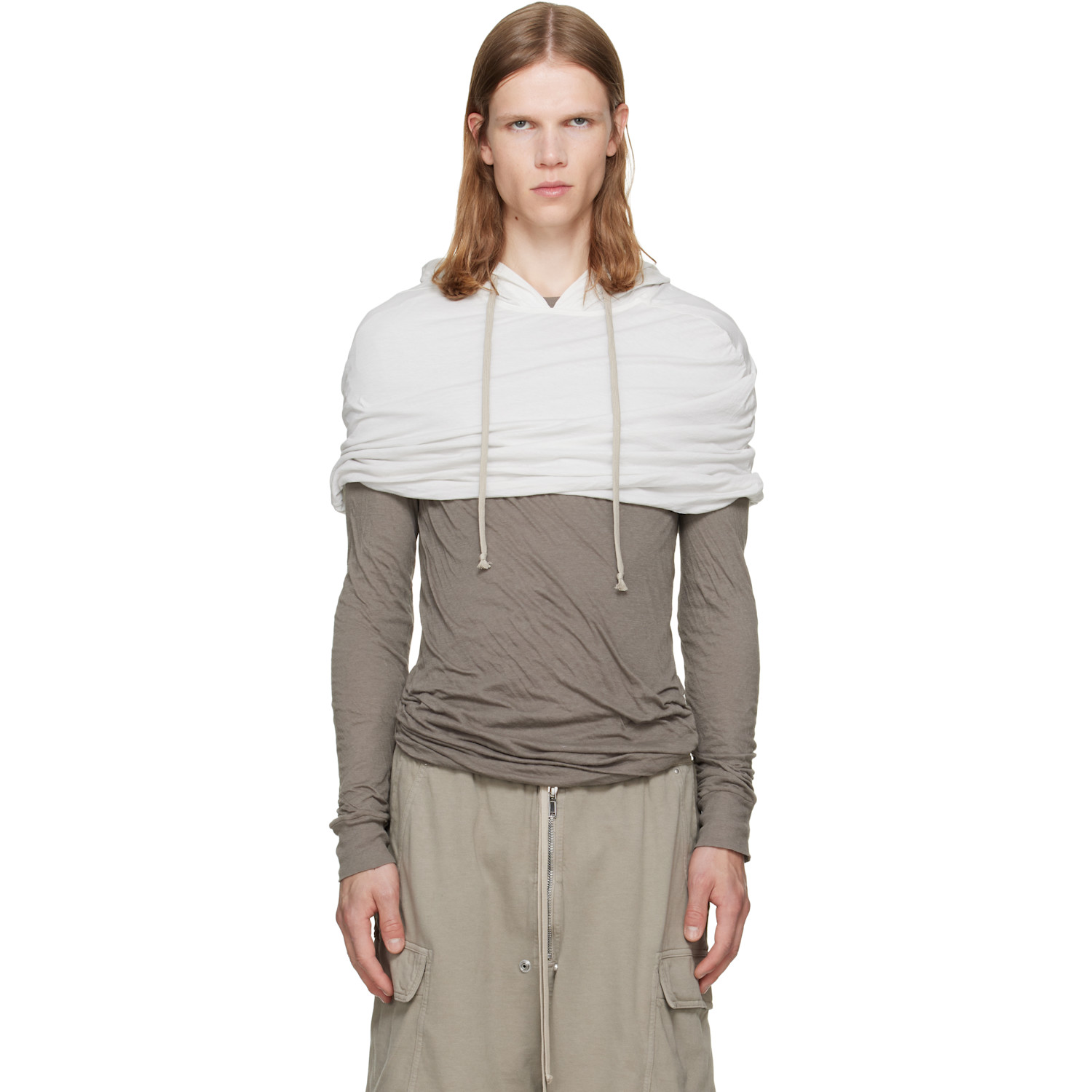 Rick Owens DRKSHDW White Tower Hood
