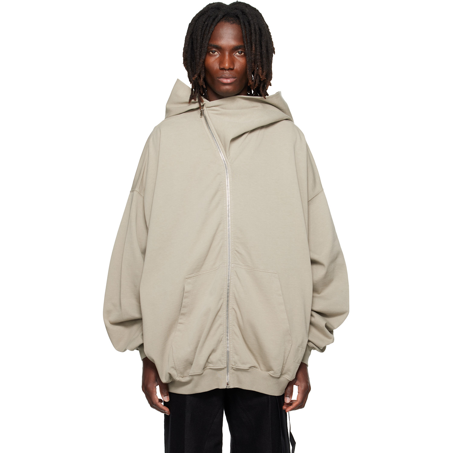 Rick Owens DRKSHDW Gray Tower Mountain Hun Hoodie