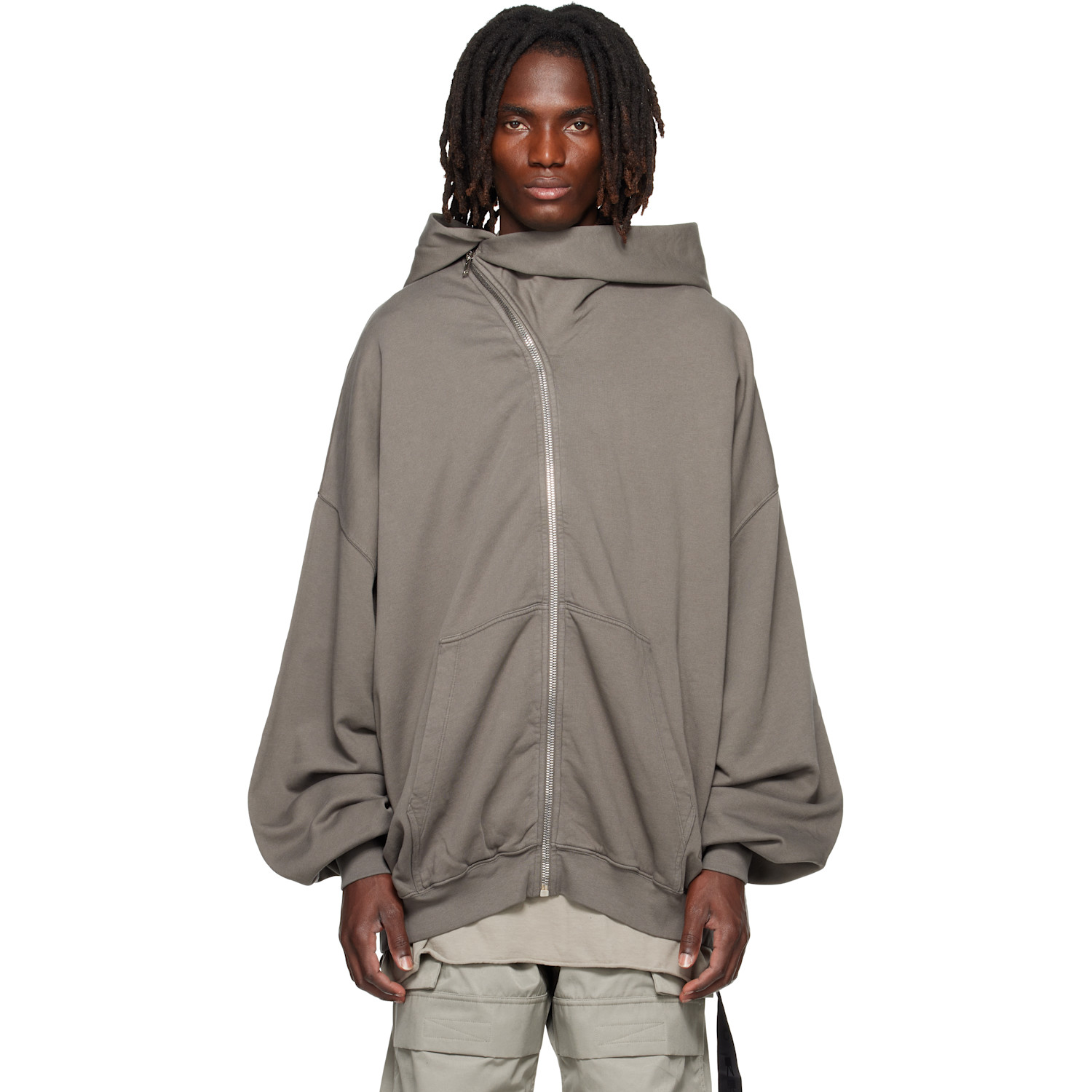 Rick Owens DRKSHDW Gray Tower Mountain Hun Hoodie