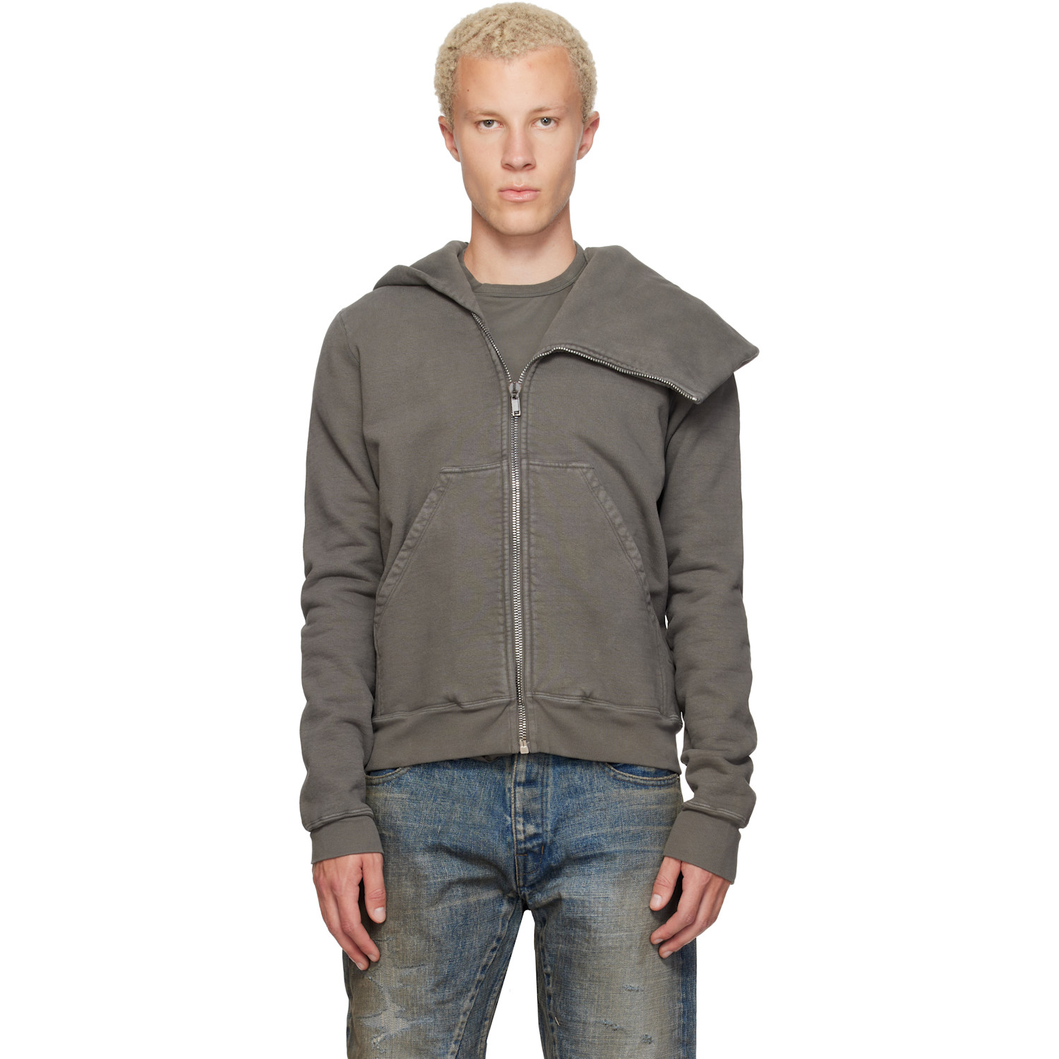 Rick Owens DRKSHDW Gray Tower Mountain Hoodie