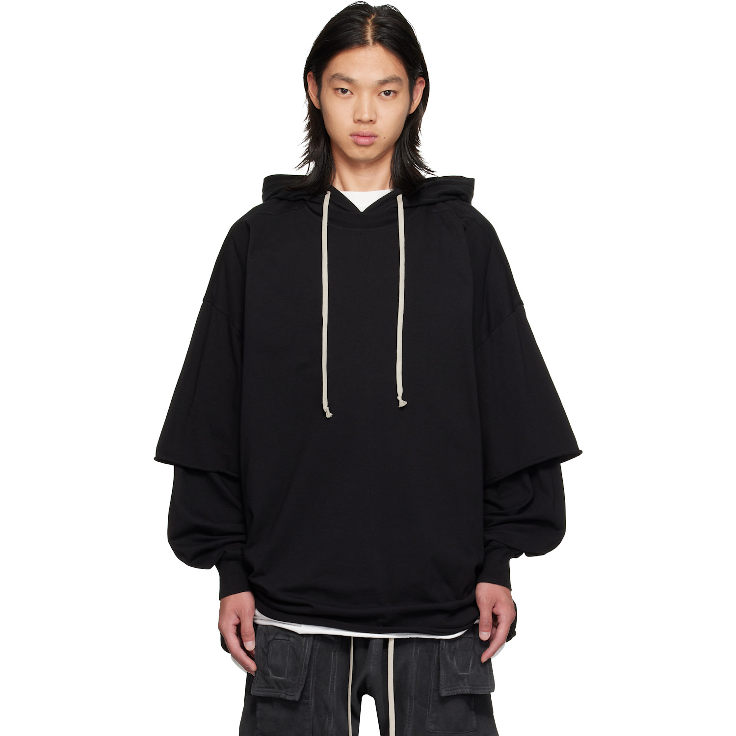 Rick Owens DRKSHDW Black Tower Tommy Hustler Hoodie