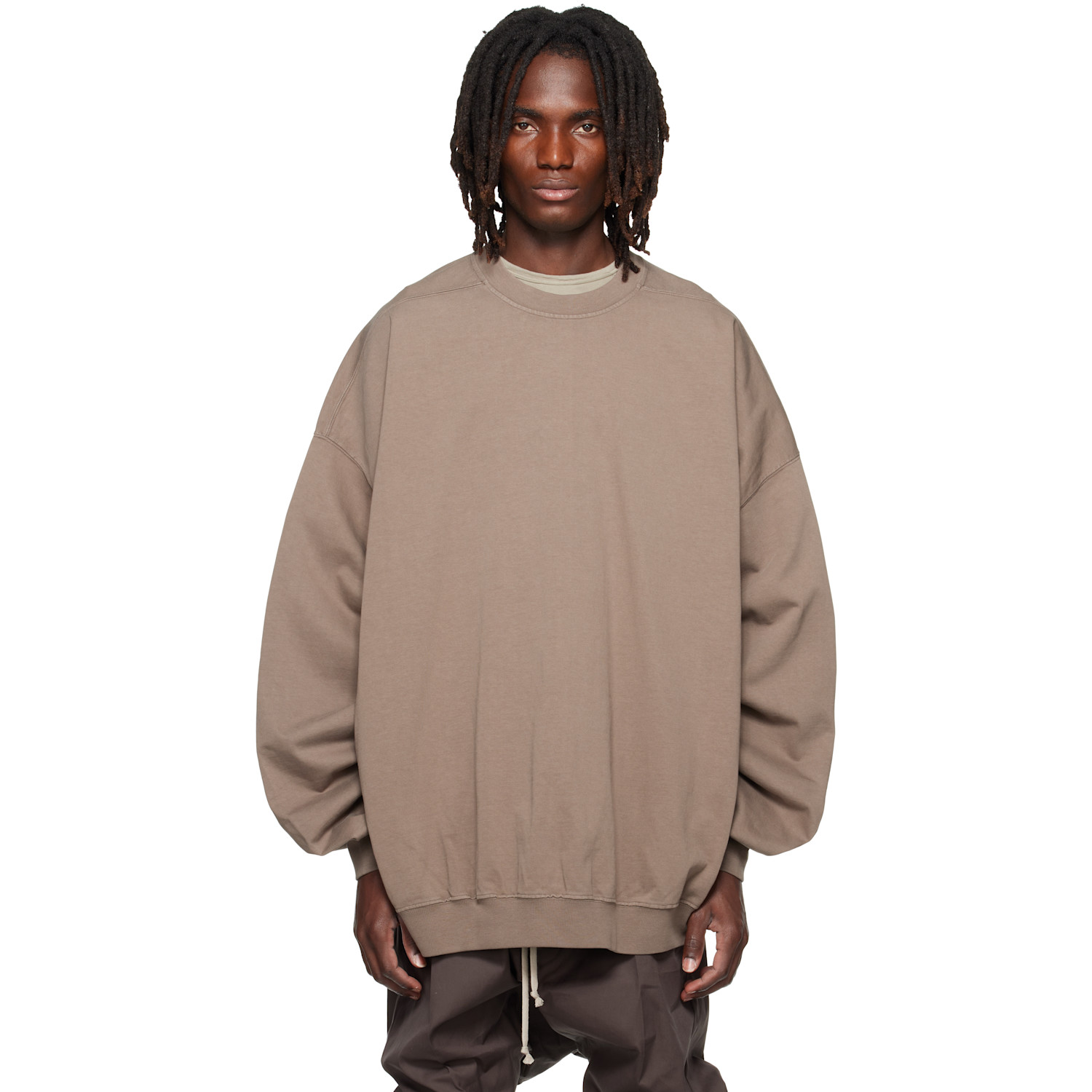 Rick Owens DRKSHDW Gray Tower Hun Crewneck Sweatshirt