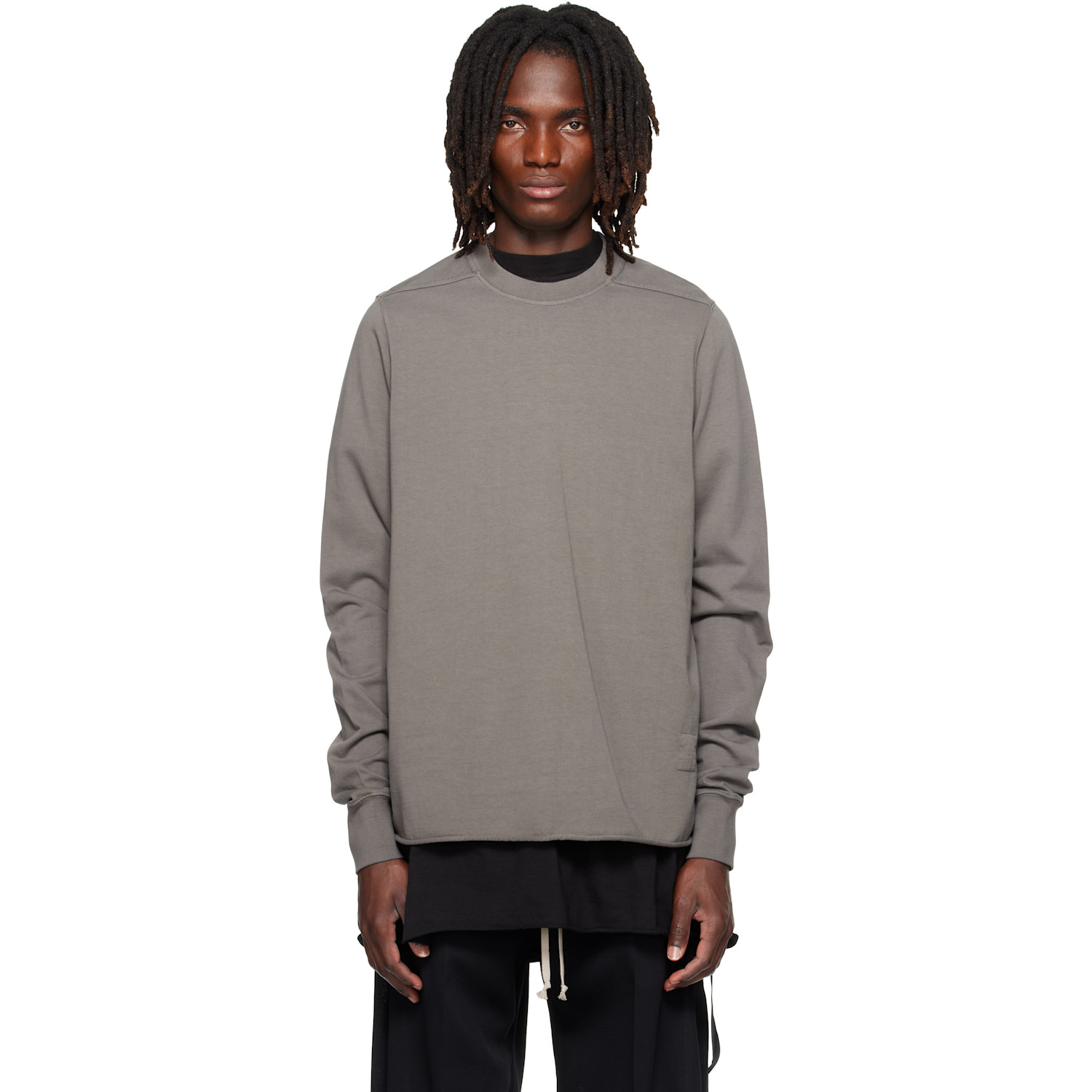 Rick Owens DRKSHDW Gray Tower Crewneck Sweatshirt