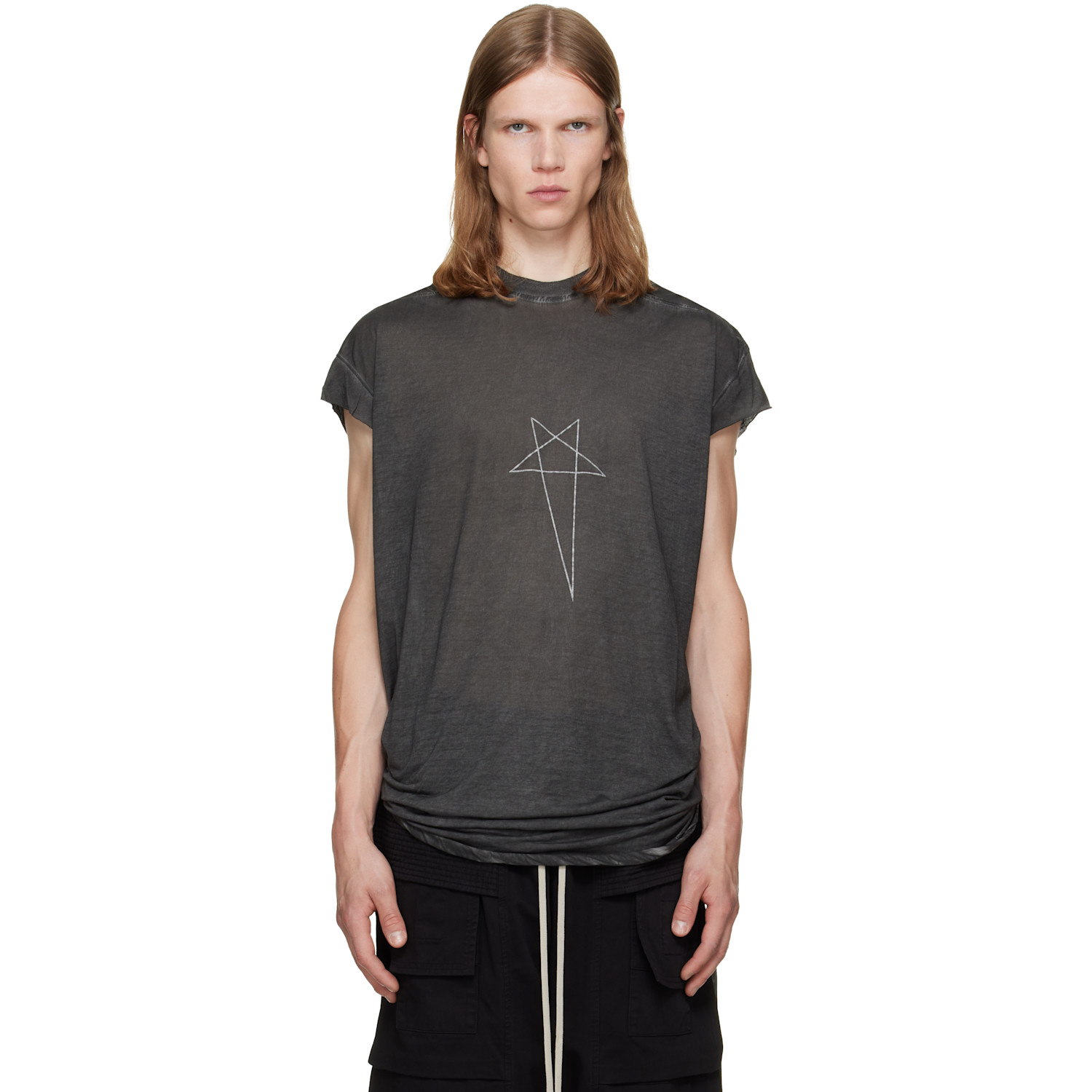 Rick Owens DRKSHDW Black Tower Rick S Jumbo SL T-shirt