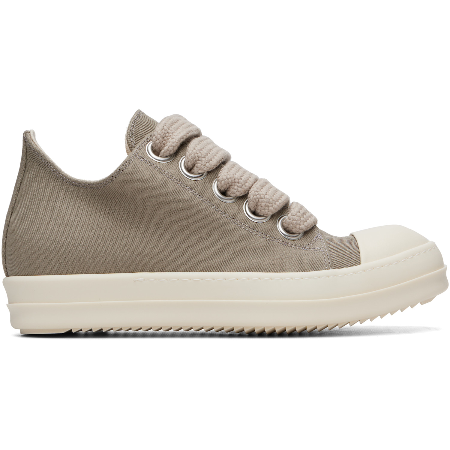 Rick Owens DRKSHDW Taupe Tower Jumbolace Low Sneaks Sneakers