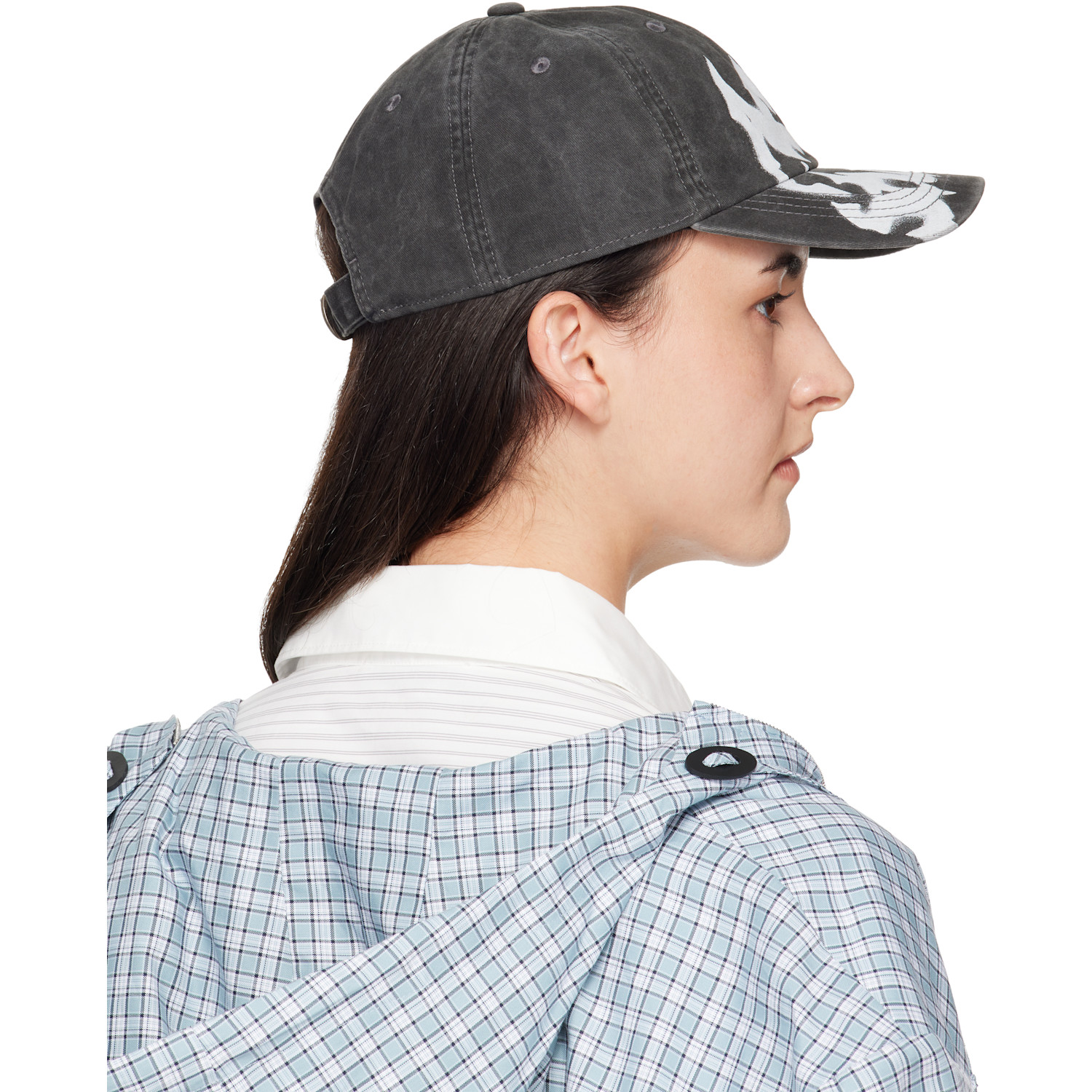  Acne Studios Gray Gothic Logo Cap 