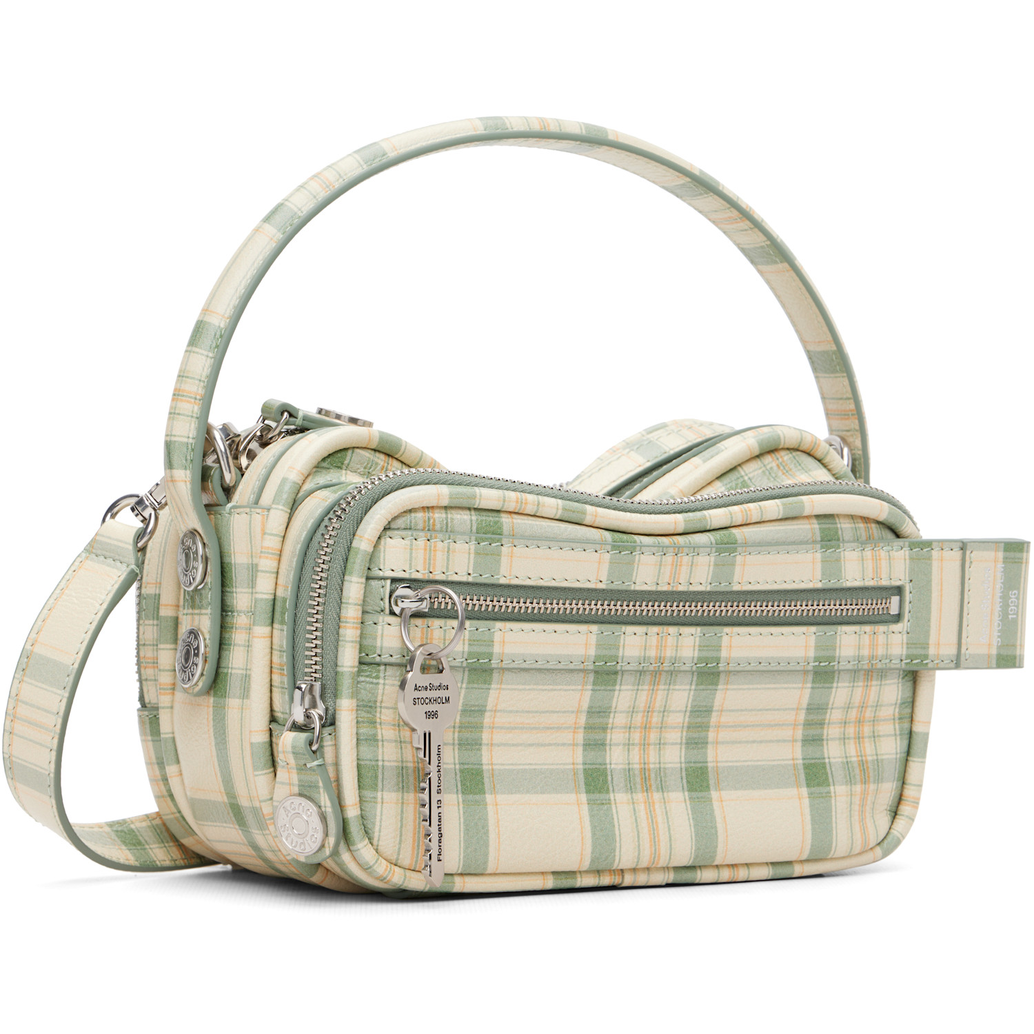  Acne Studios Multicolor Camero Kit Check Crossbody Bag 